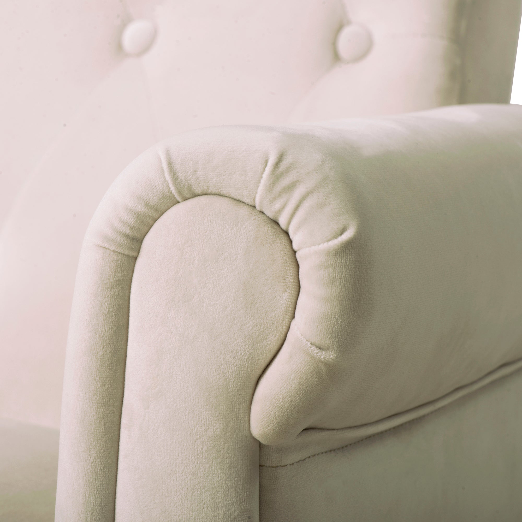 26" Wide Tufted Velvet Club Chair with Wood Legs