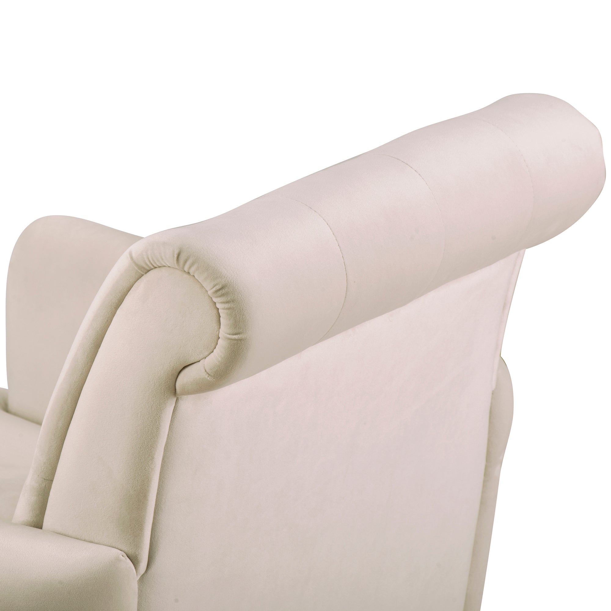 26" Wide Tufted Velvet Club Chair with Wood Legs