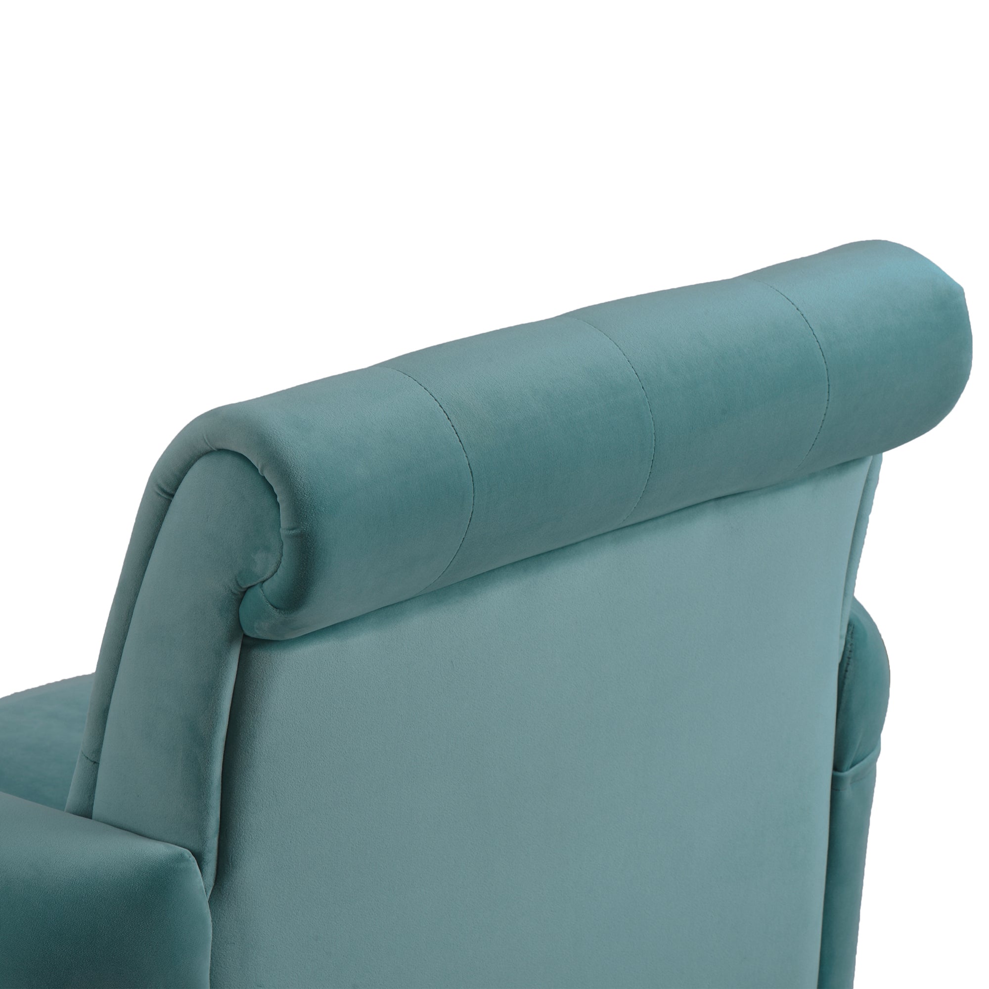 26" Wide Tufted Velvet Club Chair with Wood Legs