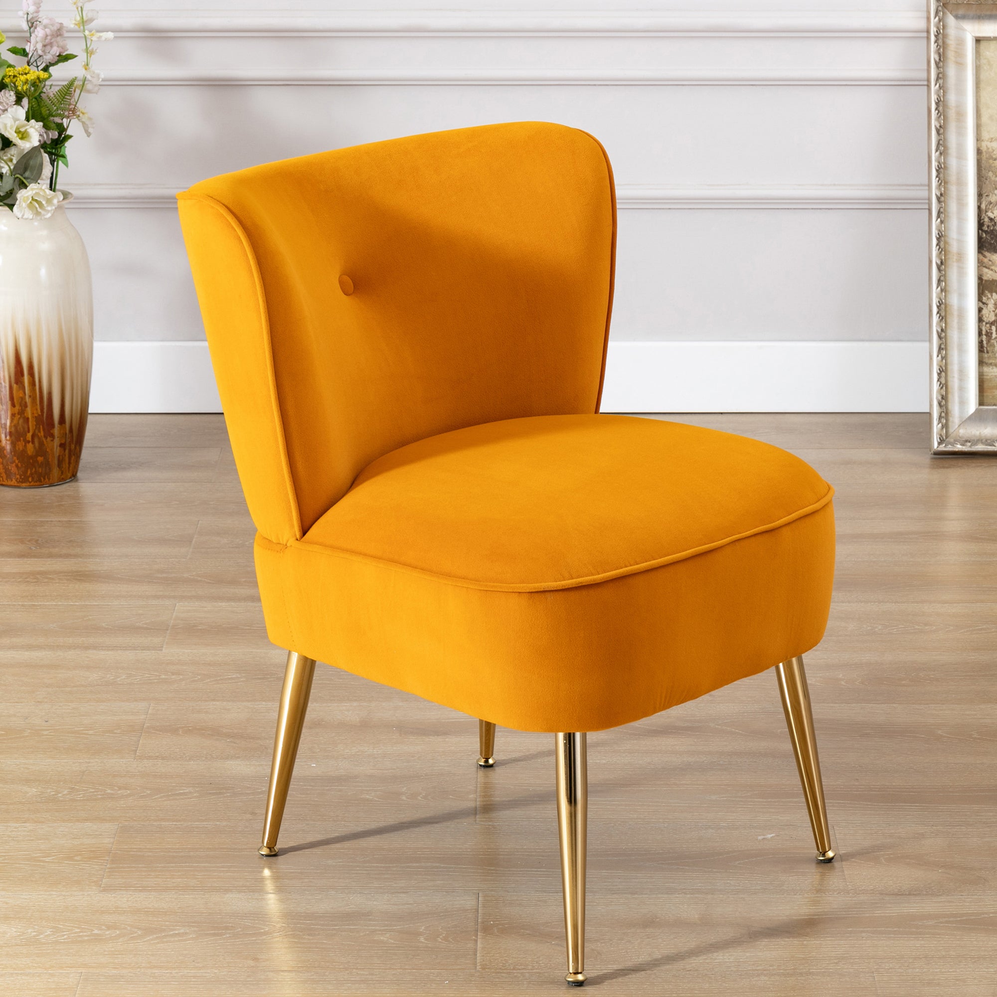 23" Wide Velvet Side Wingback Chair