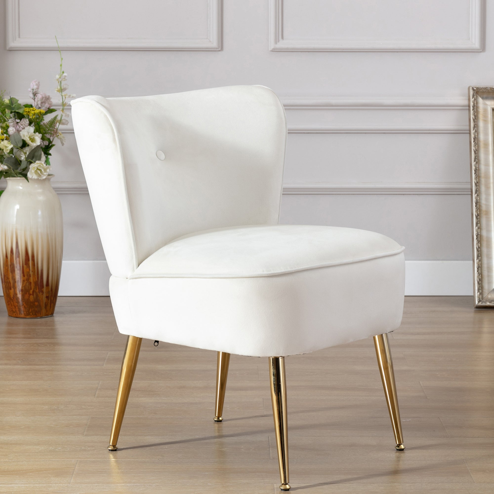 23" Wide Velvet Side Wingback Chair