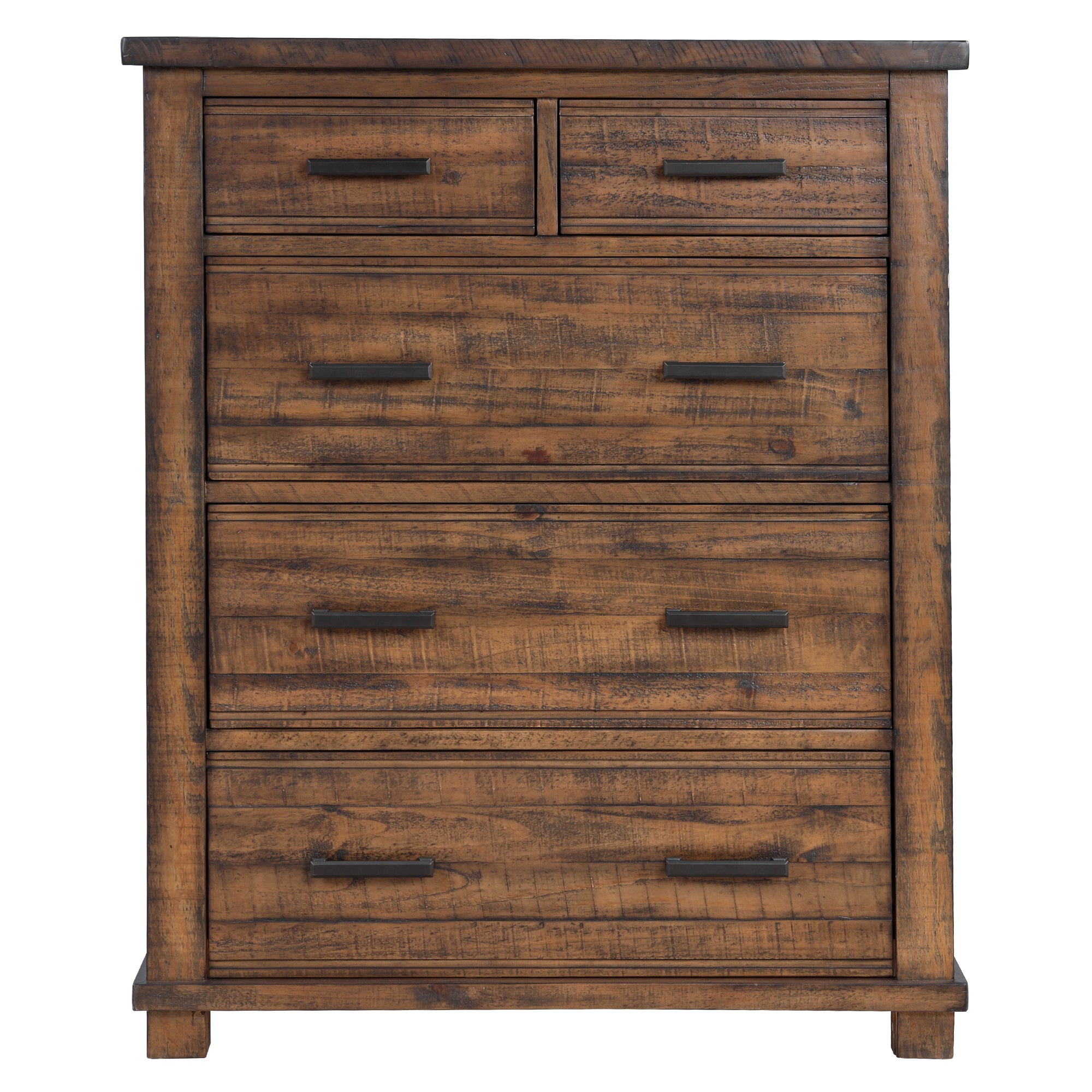 5 Drawers 40" W Solid Wood Chest in Natural