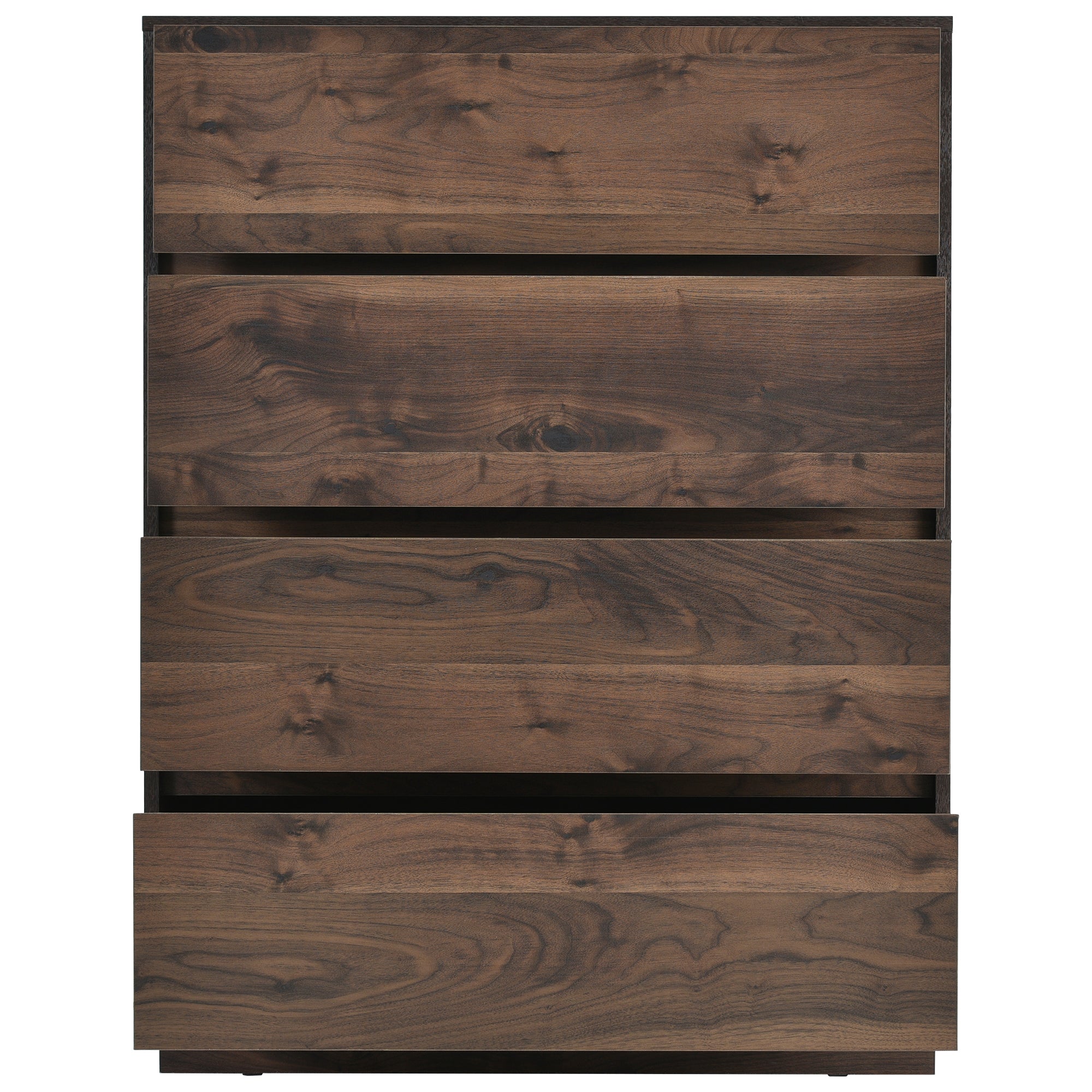 4 Drawers 31" W Wood Chest in Dark Walnut
