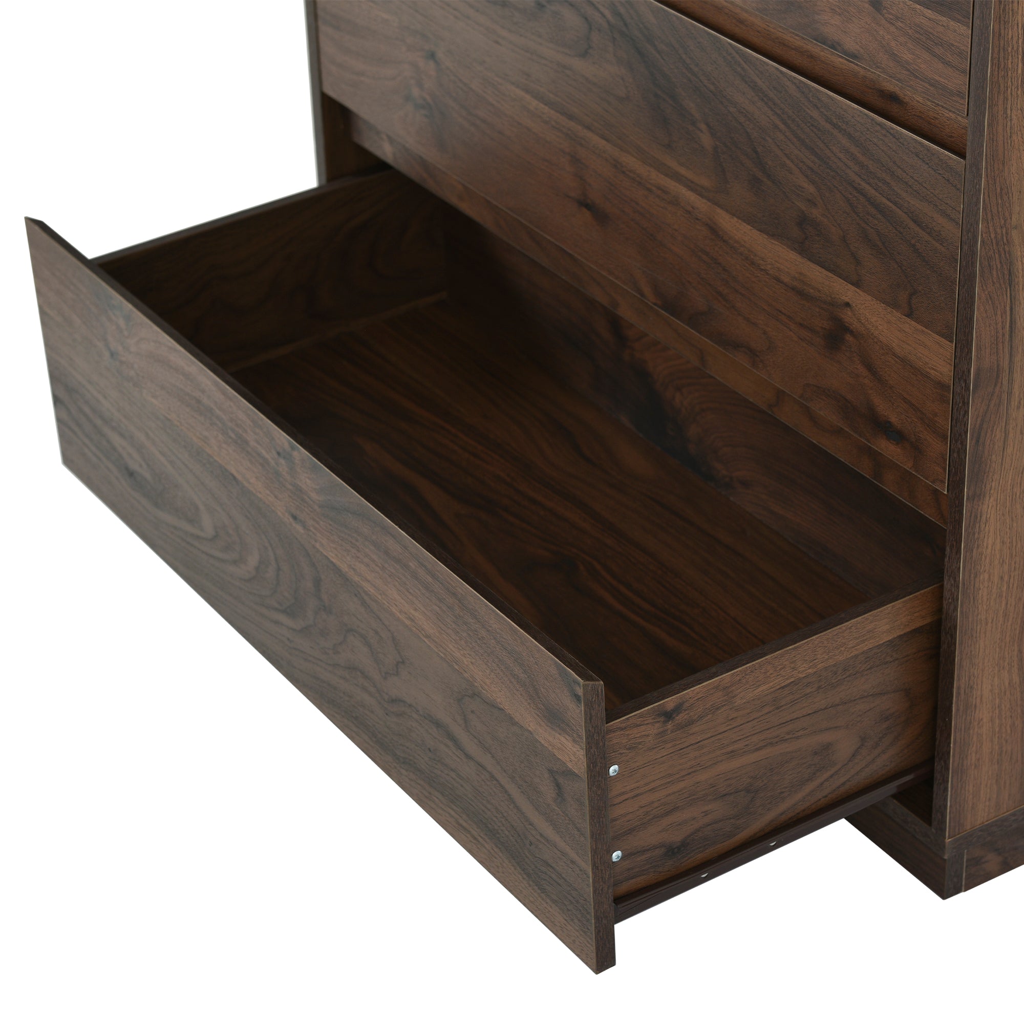 4 Drawers 31" W Wood Chest in Dark Walnut