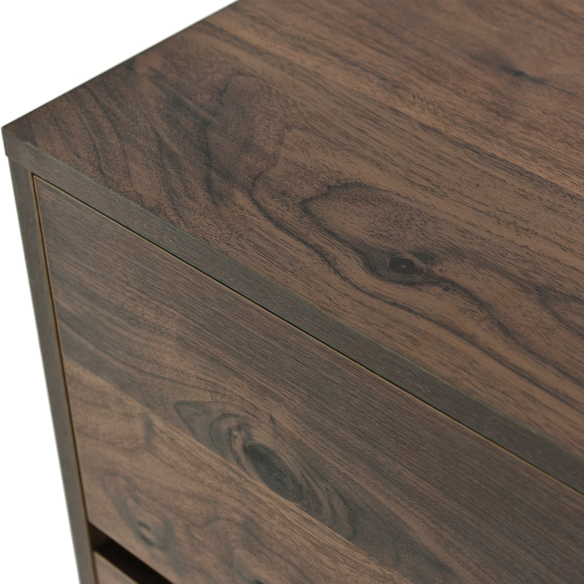 4 Drawers 31" W Wood Chest in Dark Walnut