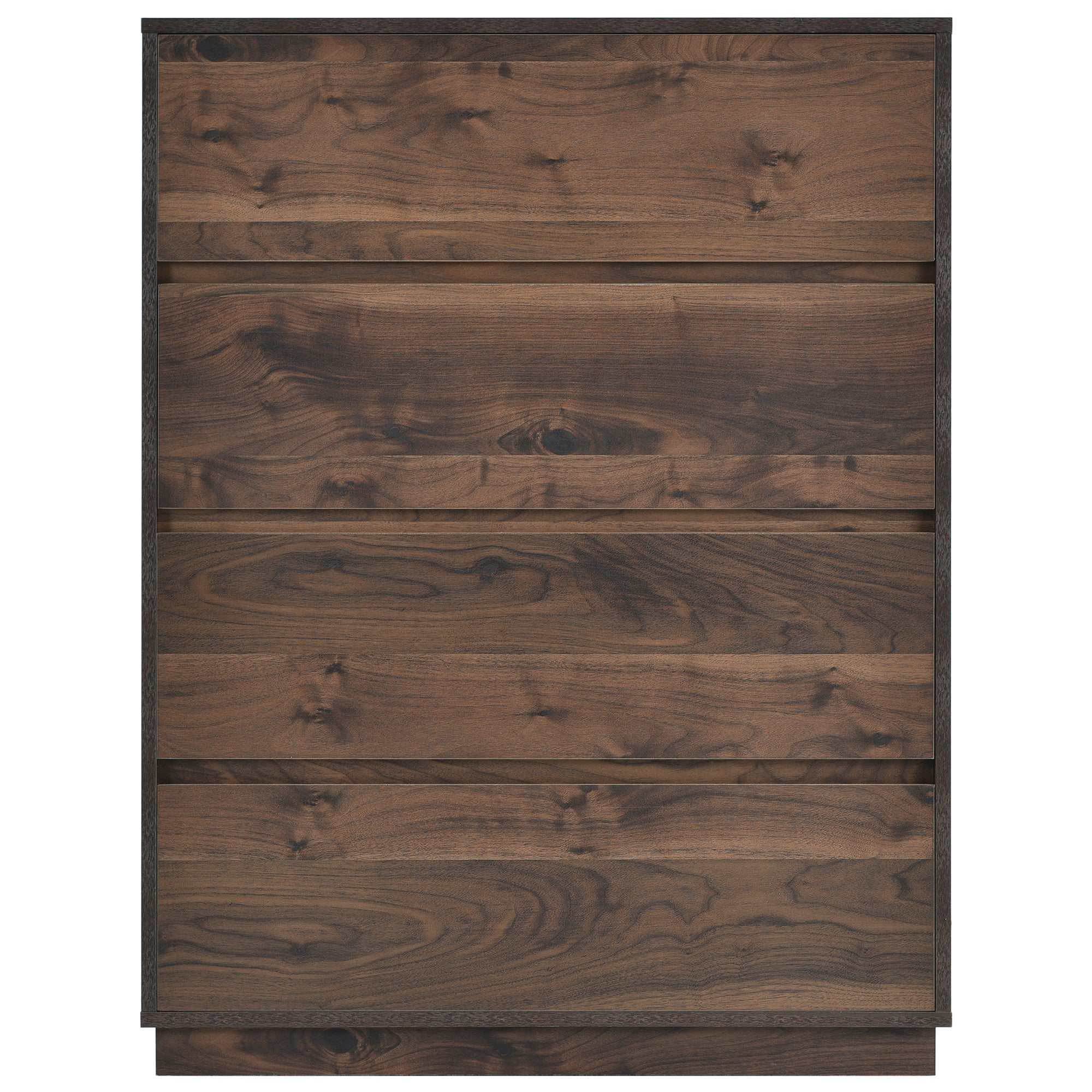 4 Drawers 31" W Wood Chest in Dark Walnut