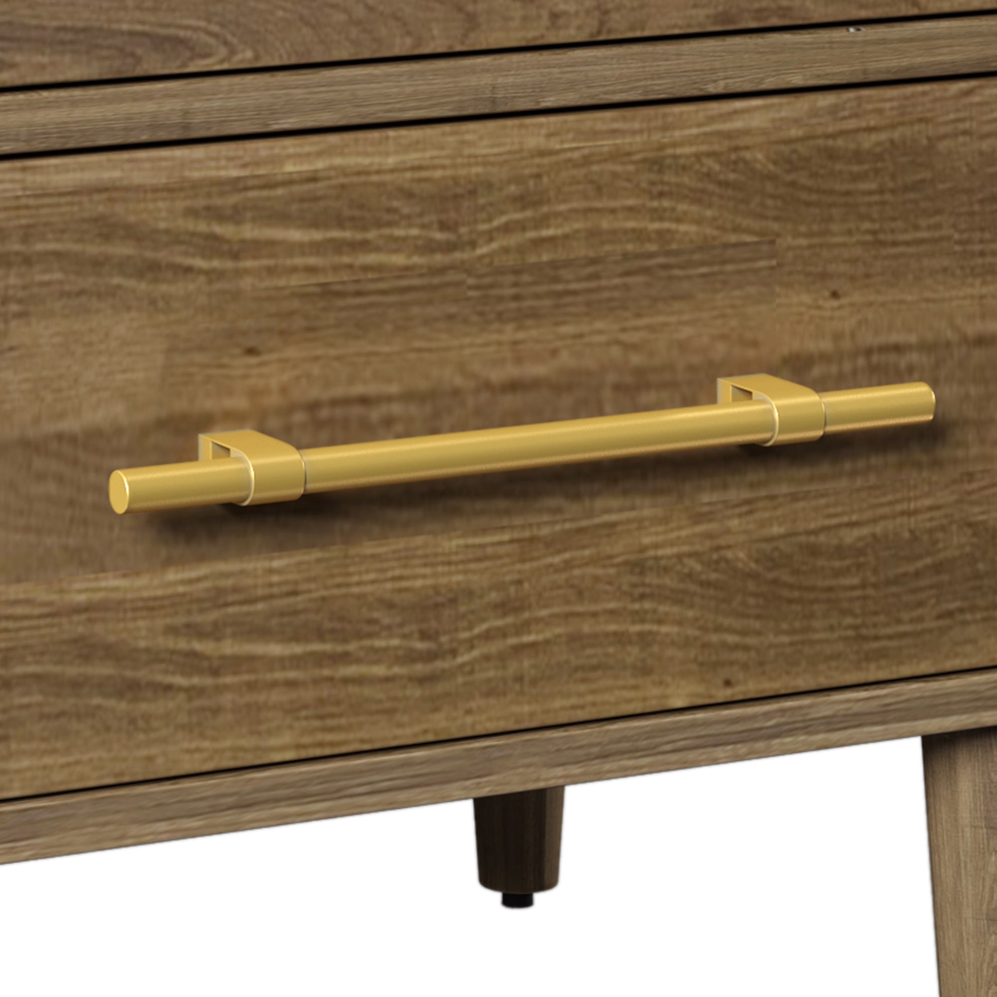 4 Drawers 30" W Wood Chest in Natural Walnut