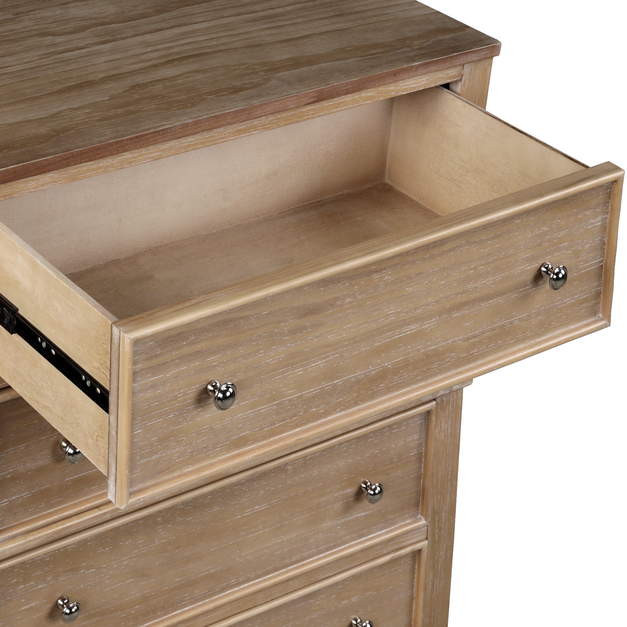 5-Drawer 29" W Solid Wood Chest in Natural