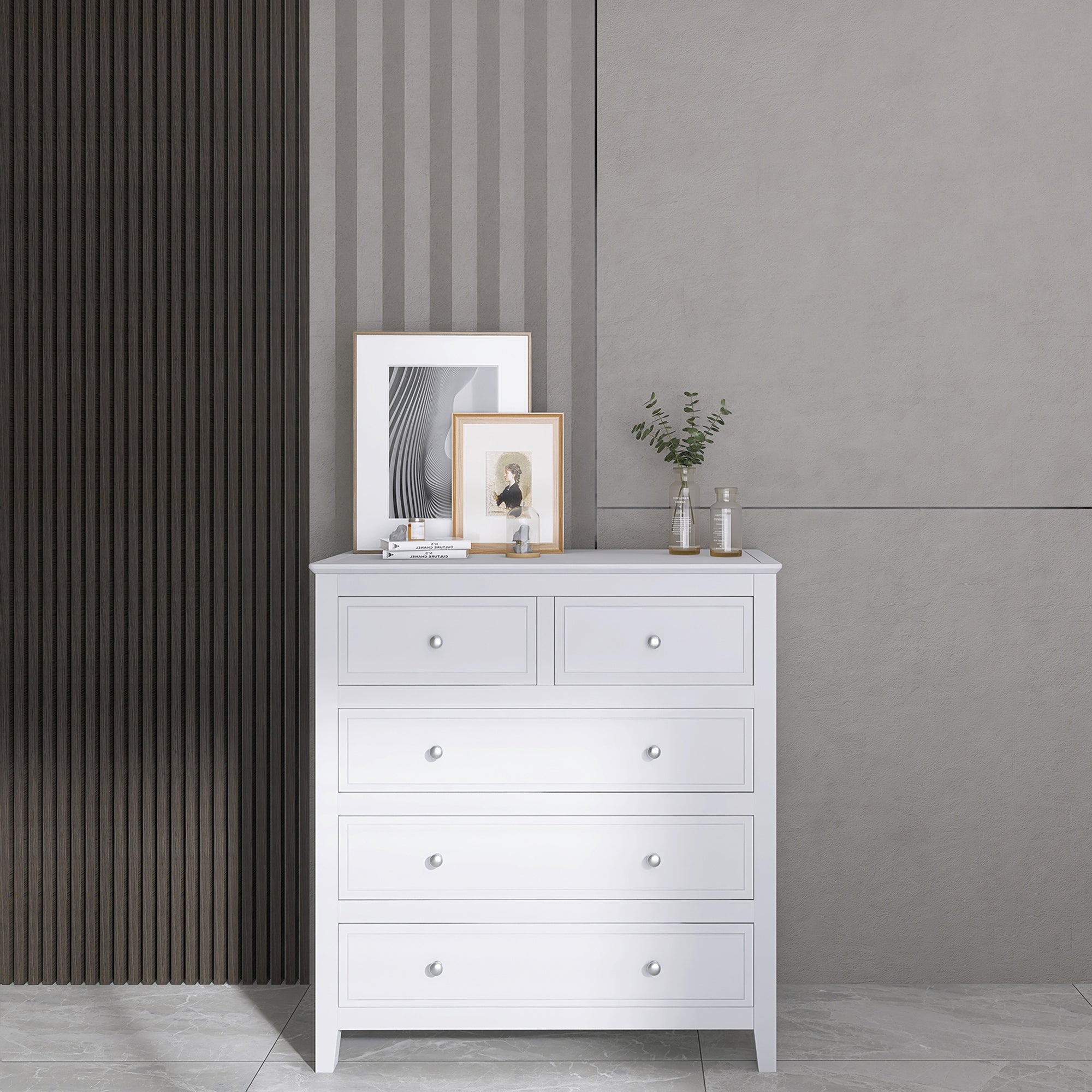 5-Drawer 33" W Solid Wood Chest