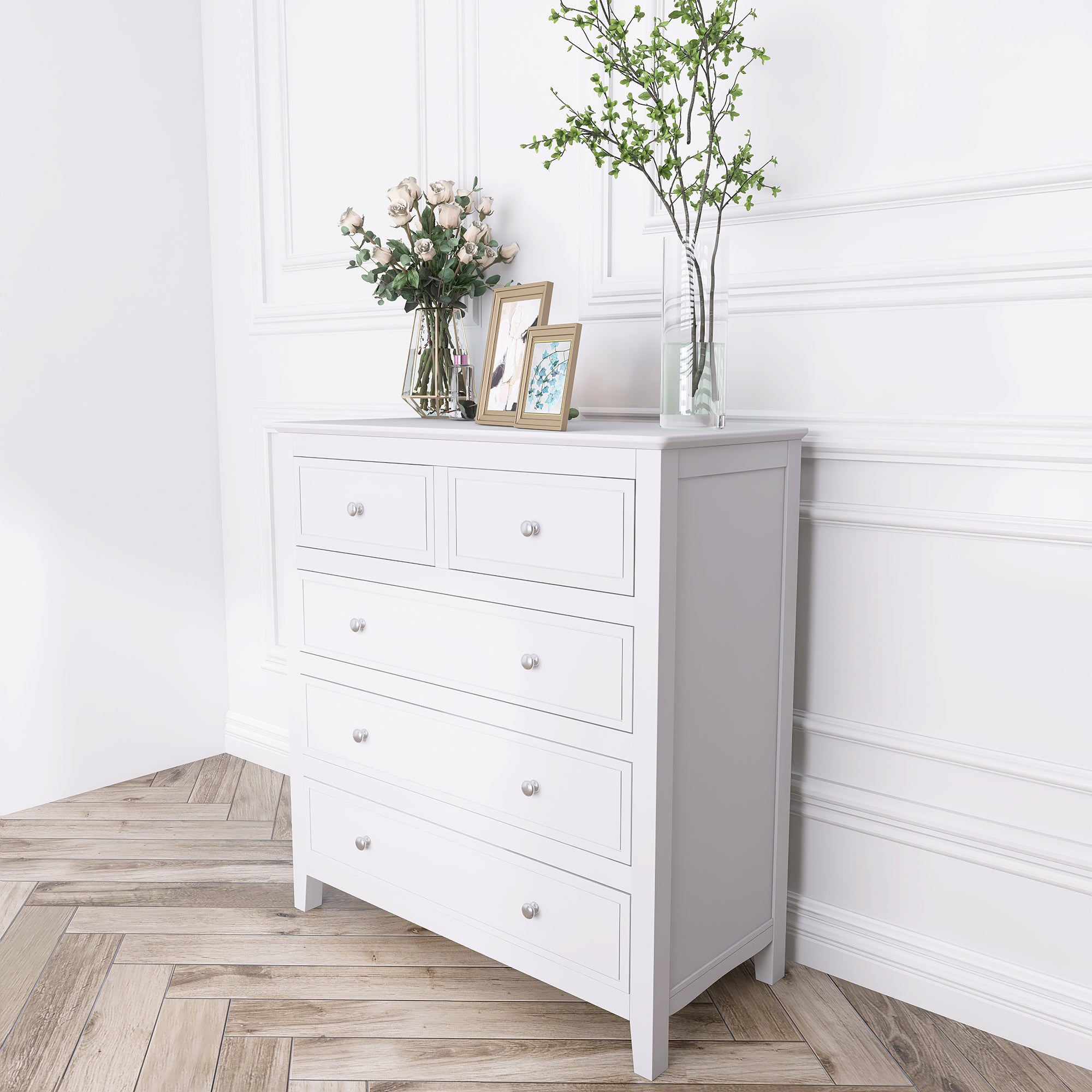 5-Drawer 33" W Solid Wood Chest