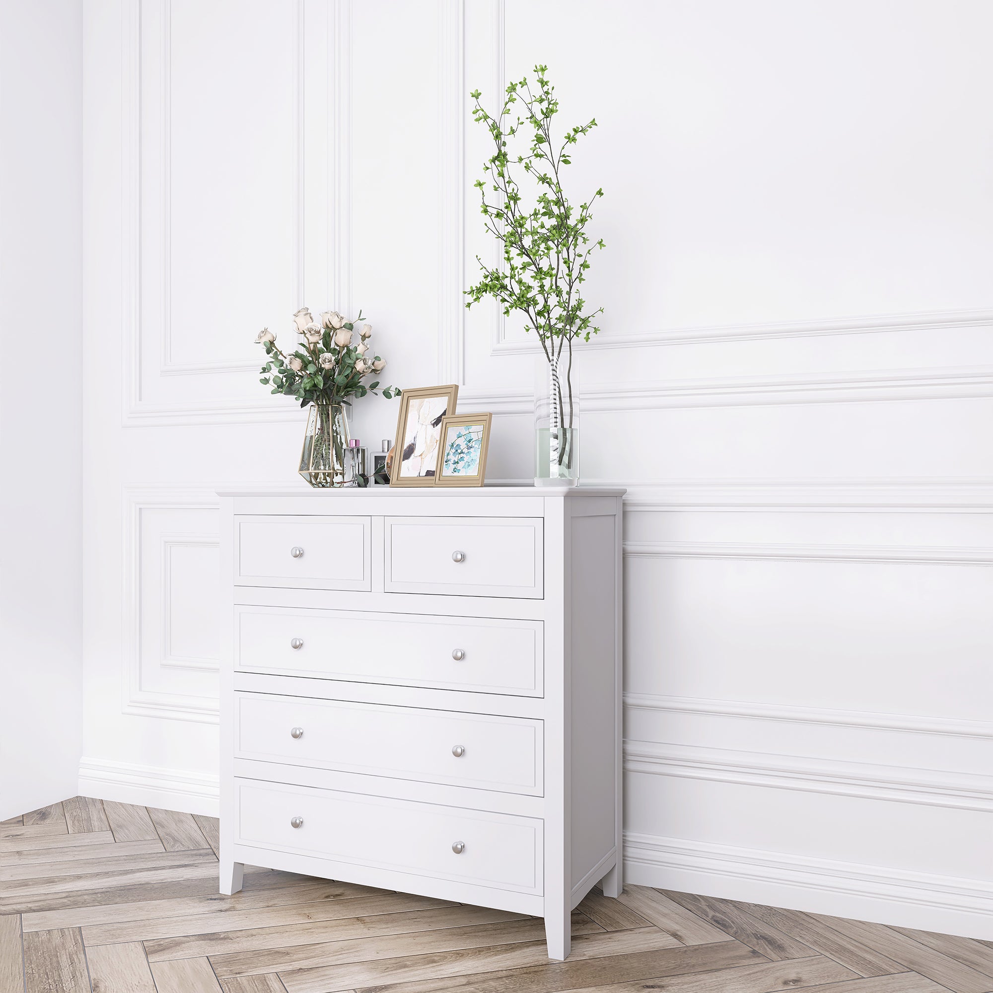 5-Drawer 33" W Solid Wood Chest
