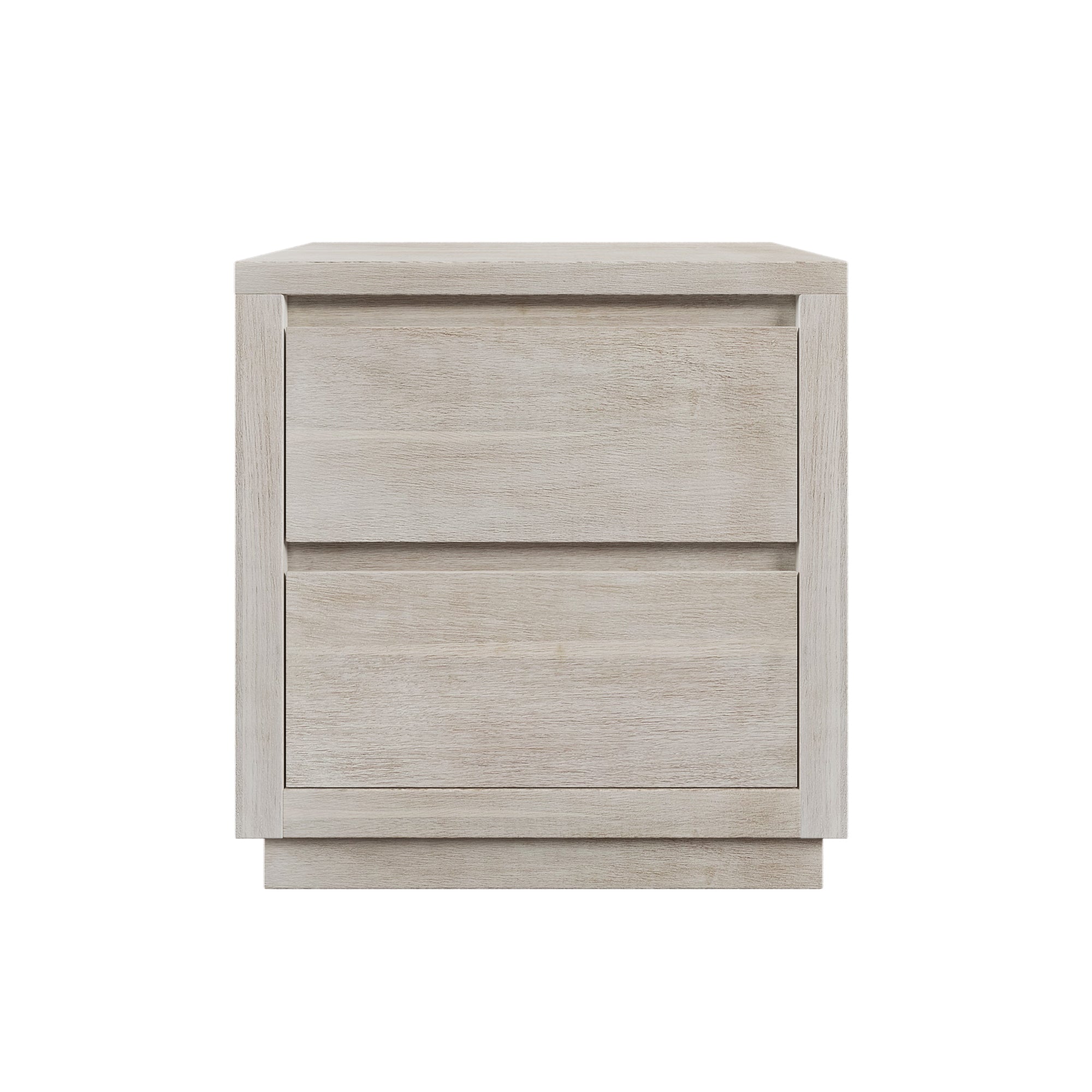 Wood 2-Drawer Nightstand Side Table for Bedroom