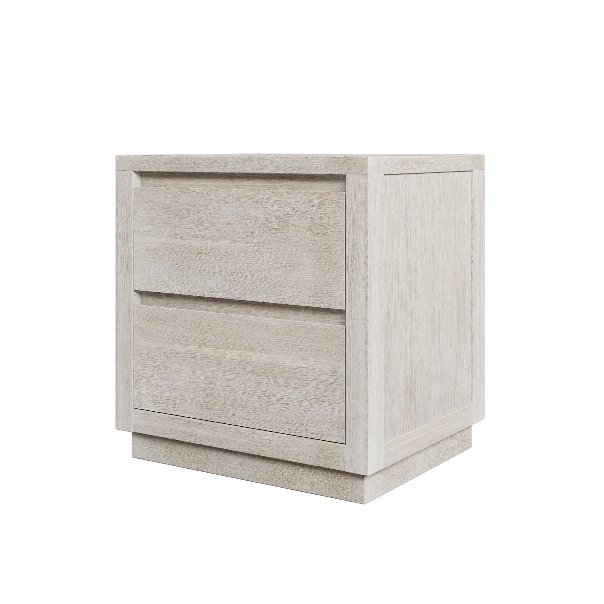 Wood 2-Drawer Nightstand Side Table for Bedroom