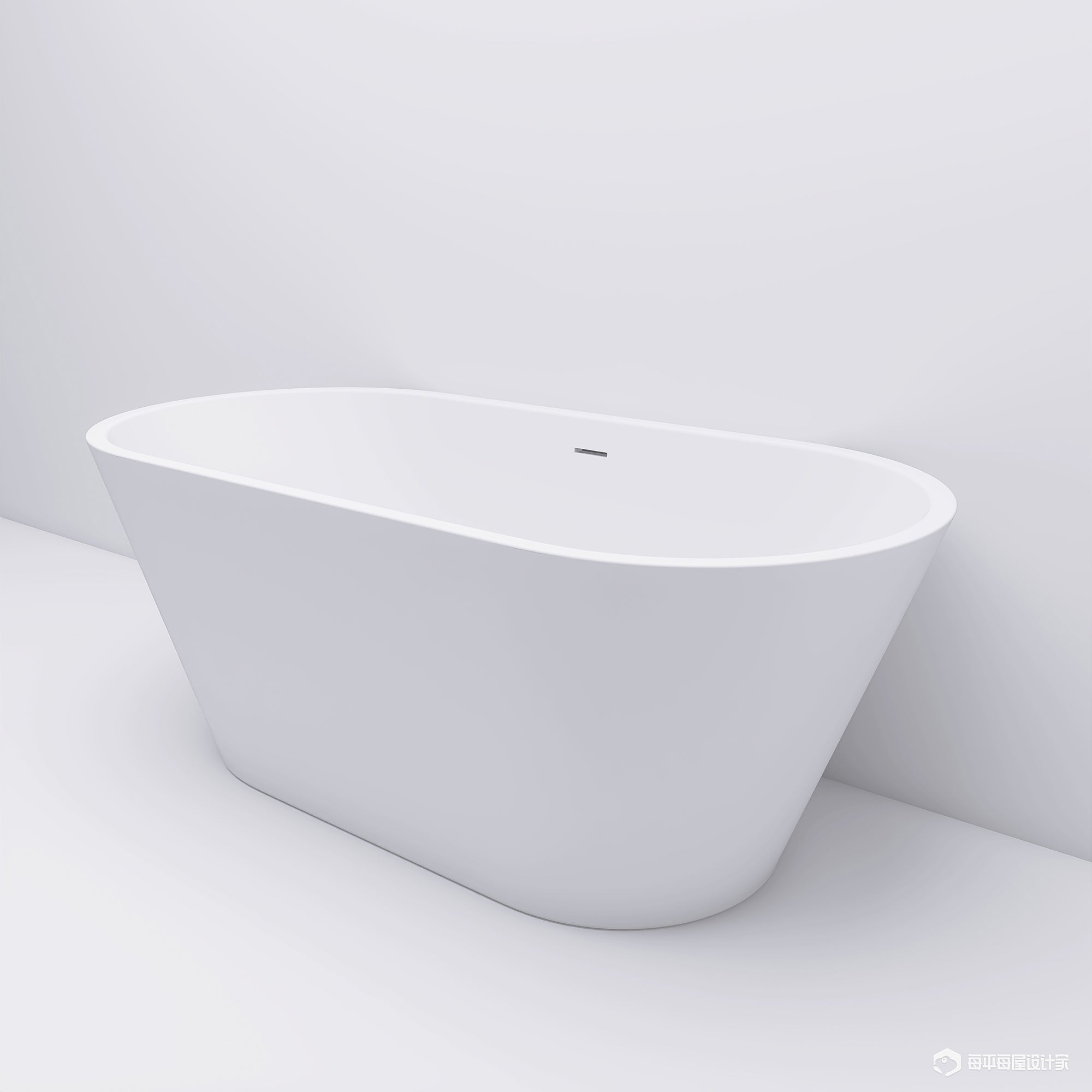 51 in. Acrylic Flatbottom Non-Whirlpool Bathtub in White