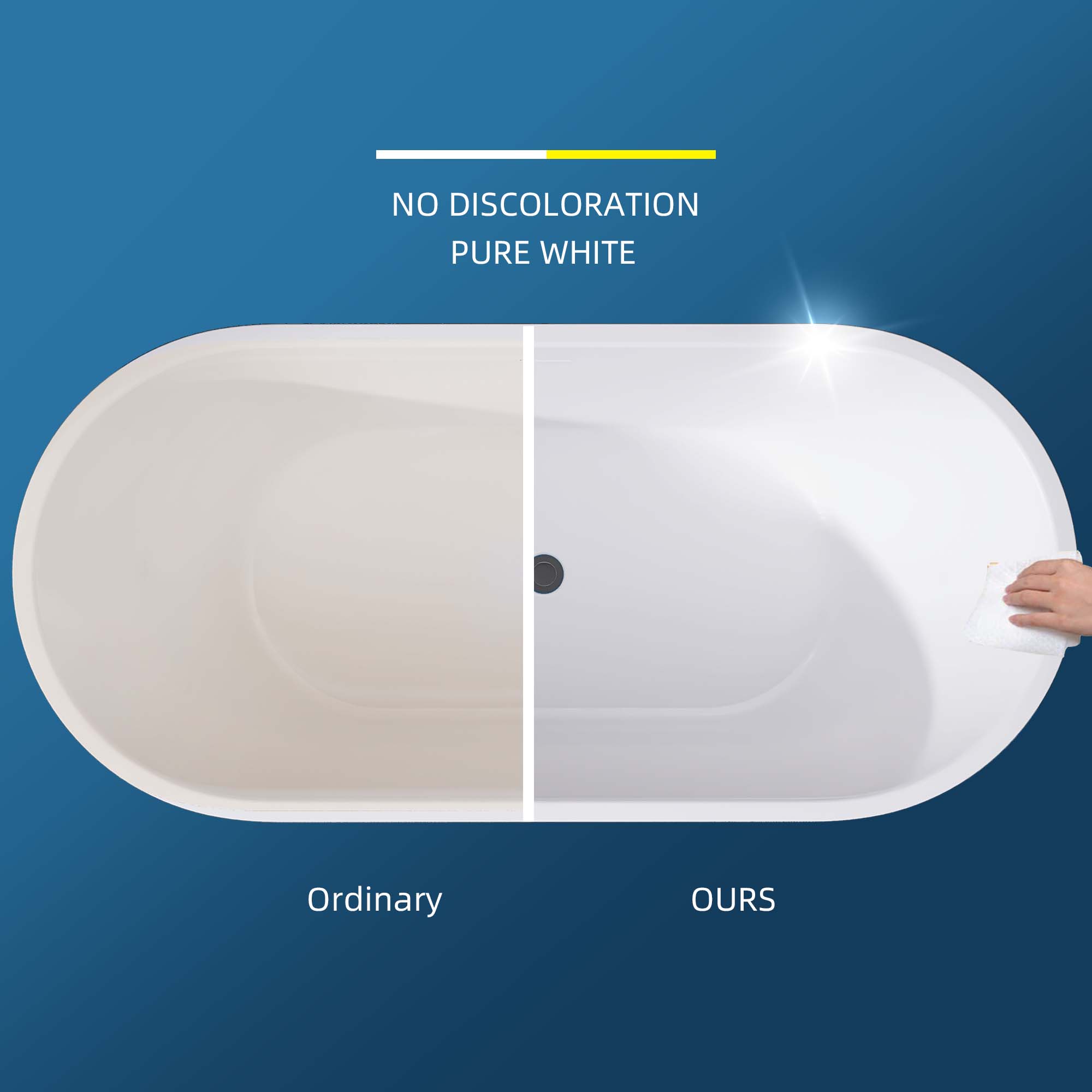 51 in. Acrylic Flatbottom Non-Whirlpool Bathtub in White
