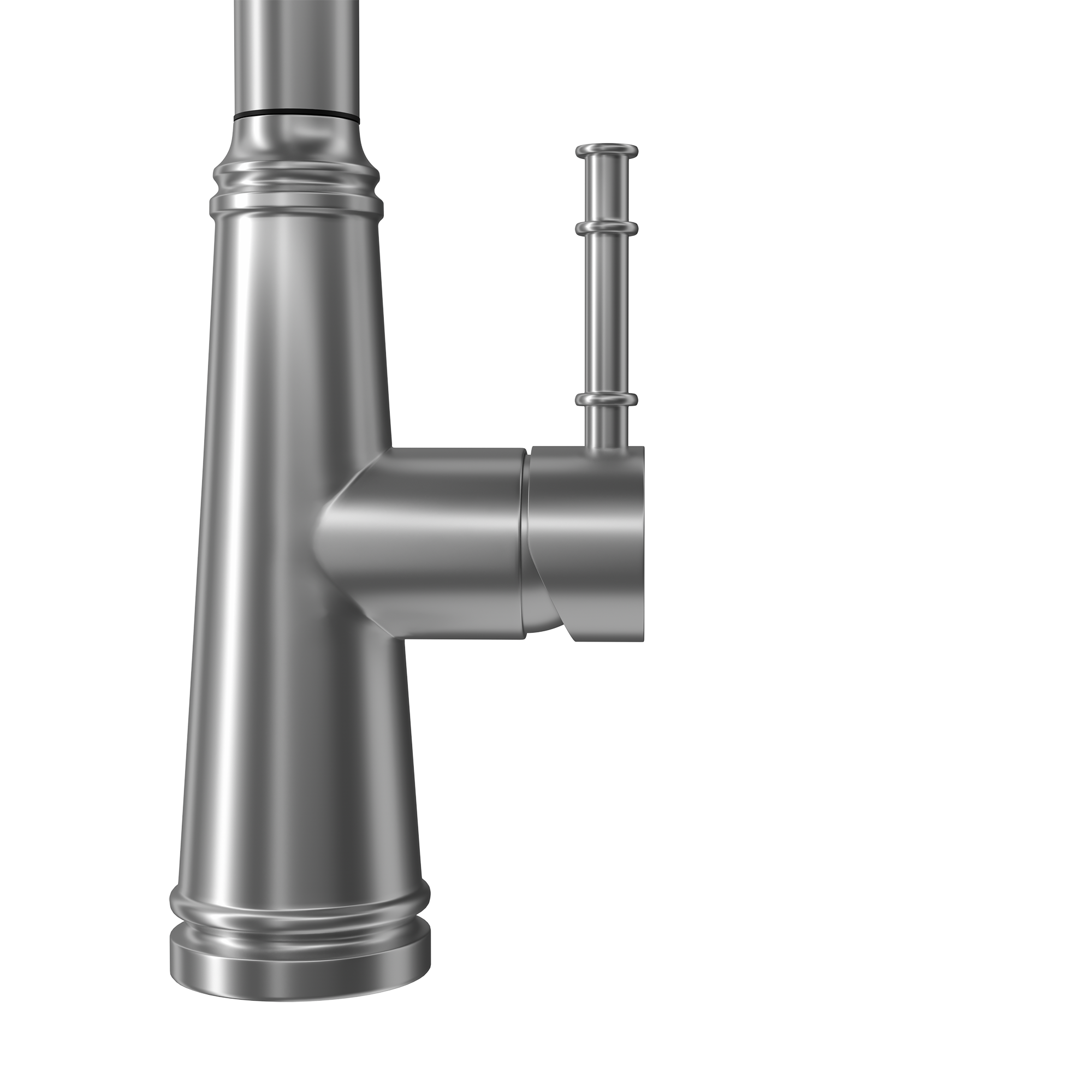 Single Handle Deck Mounted High Arc Stainless Steel Kitchen Faucet with Pull Out Spray