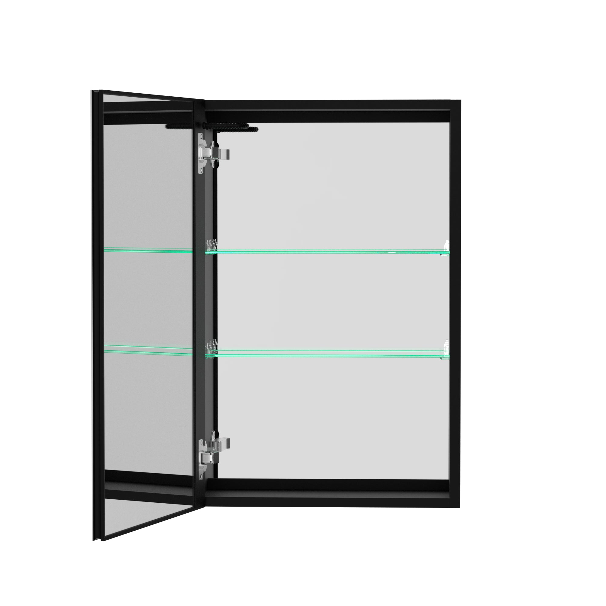 Rectangular Frameless Aluminum Surface Mount Medicine Cabinet with Mirror