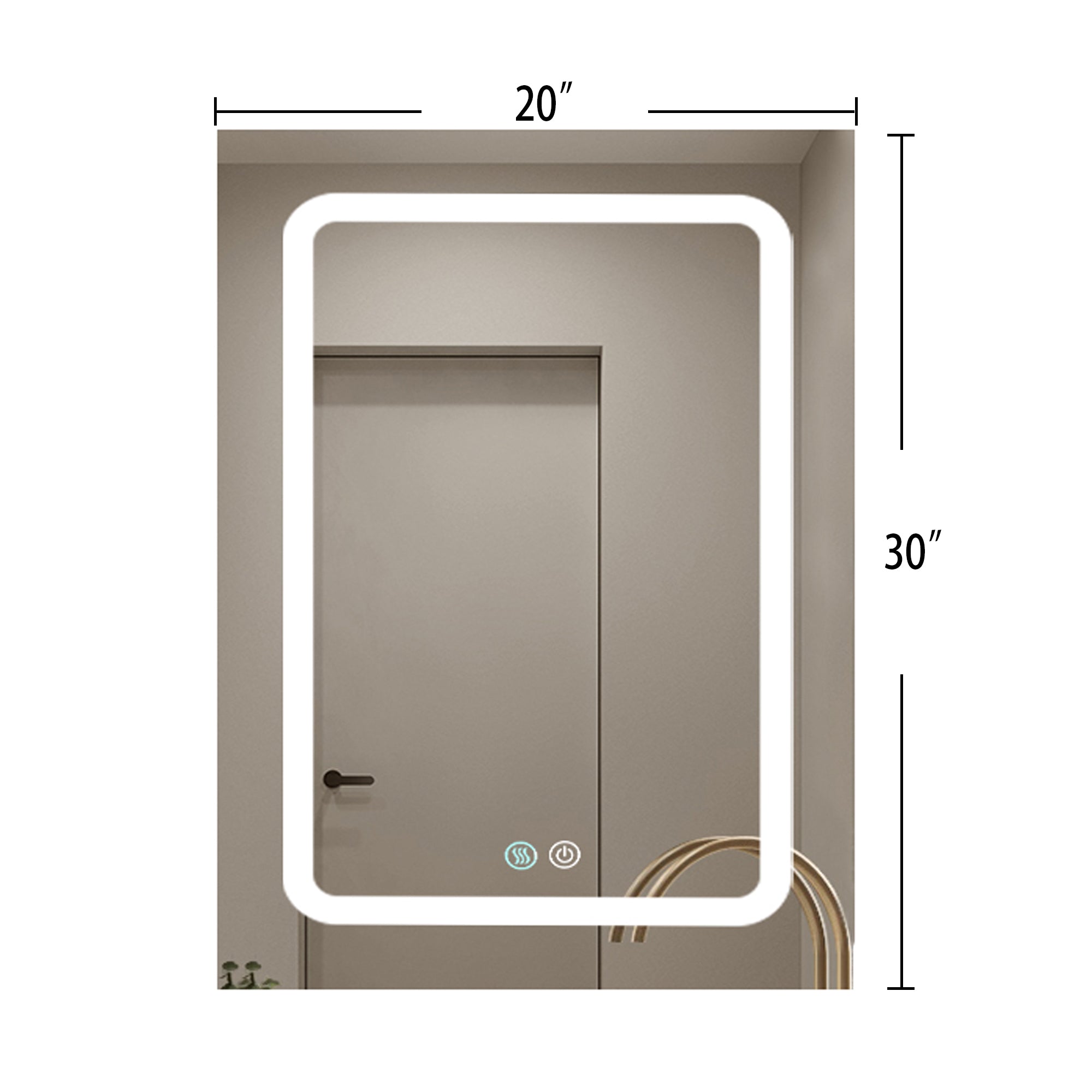 Rectangular Frameless Aluminum Surface Mount Medicine Cabinet with Mirror