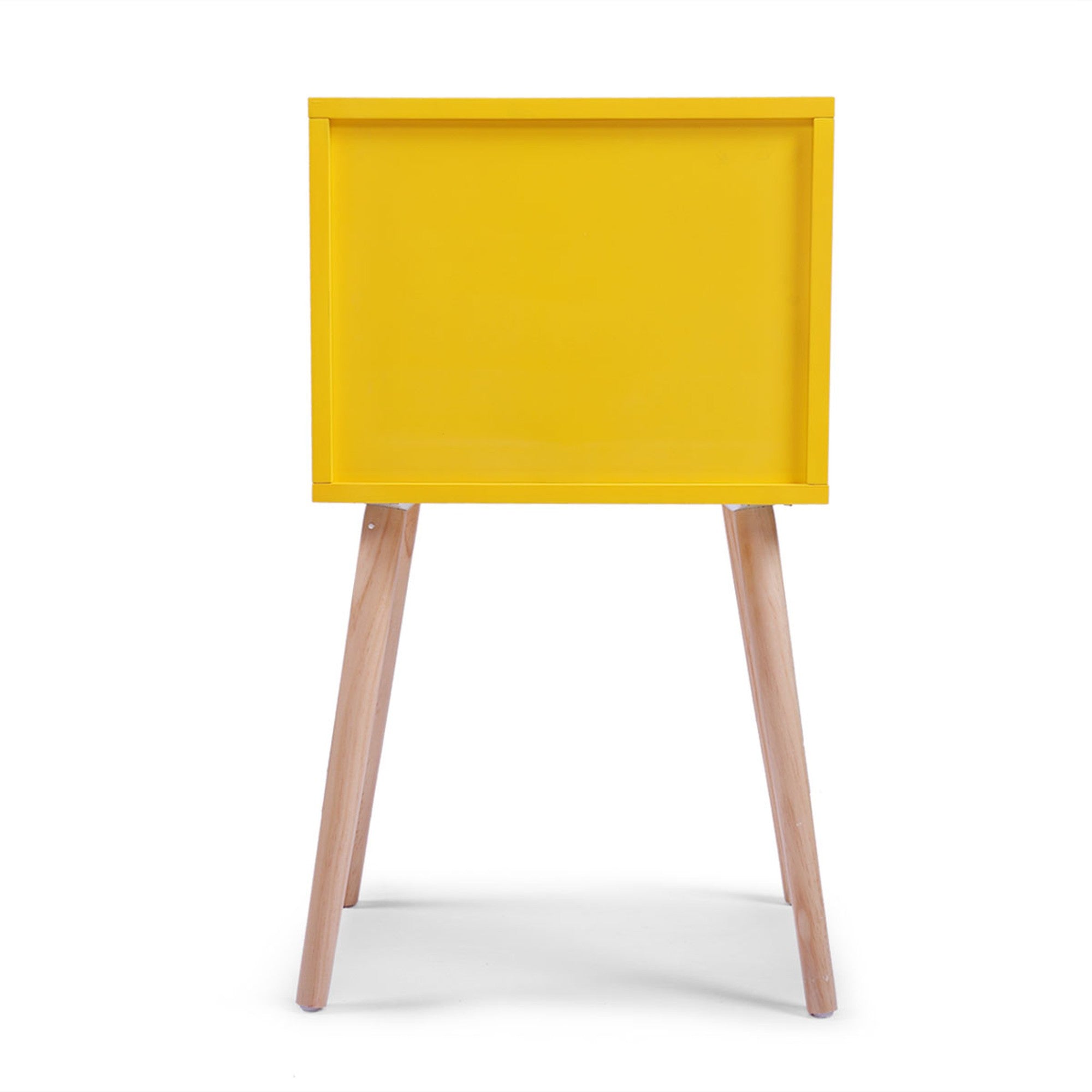 2 Set Wood Nightstand with 2 Sliding Drawers