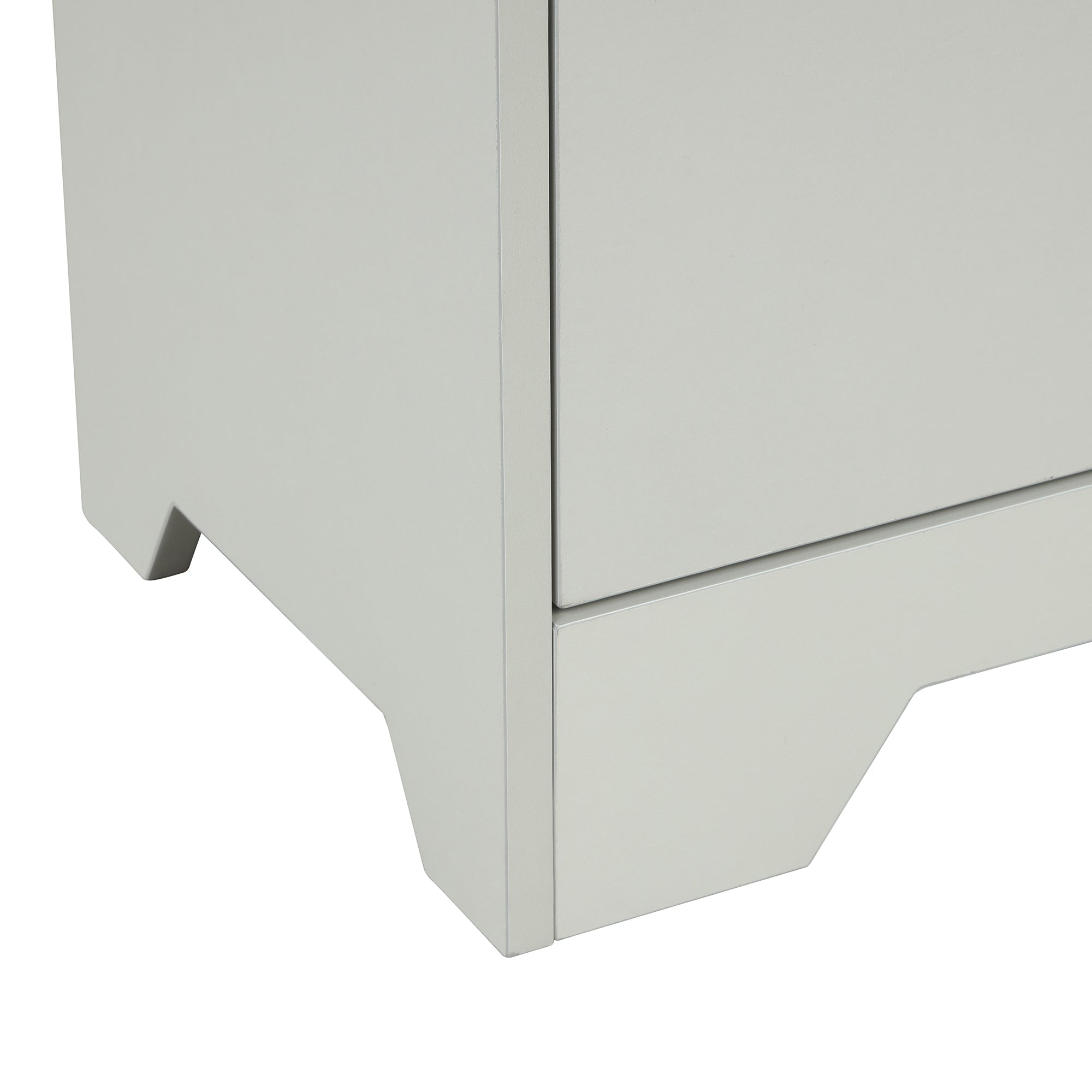 32" Wood 2-door Bathroom Cabinet with Adjustable Shelves