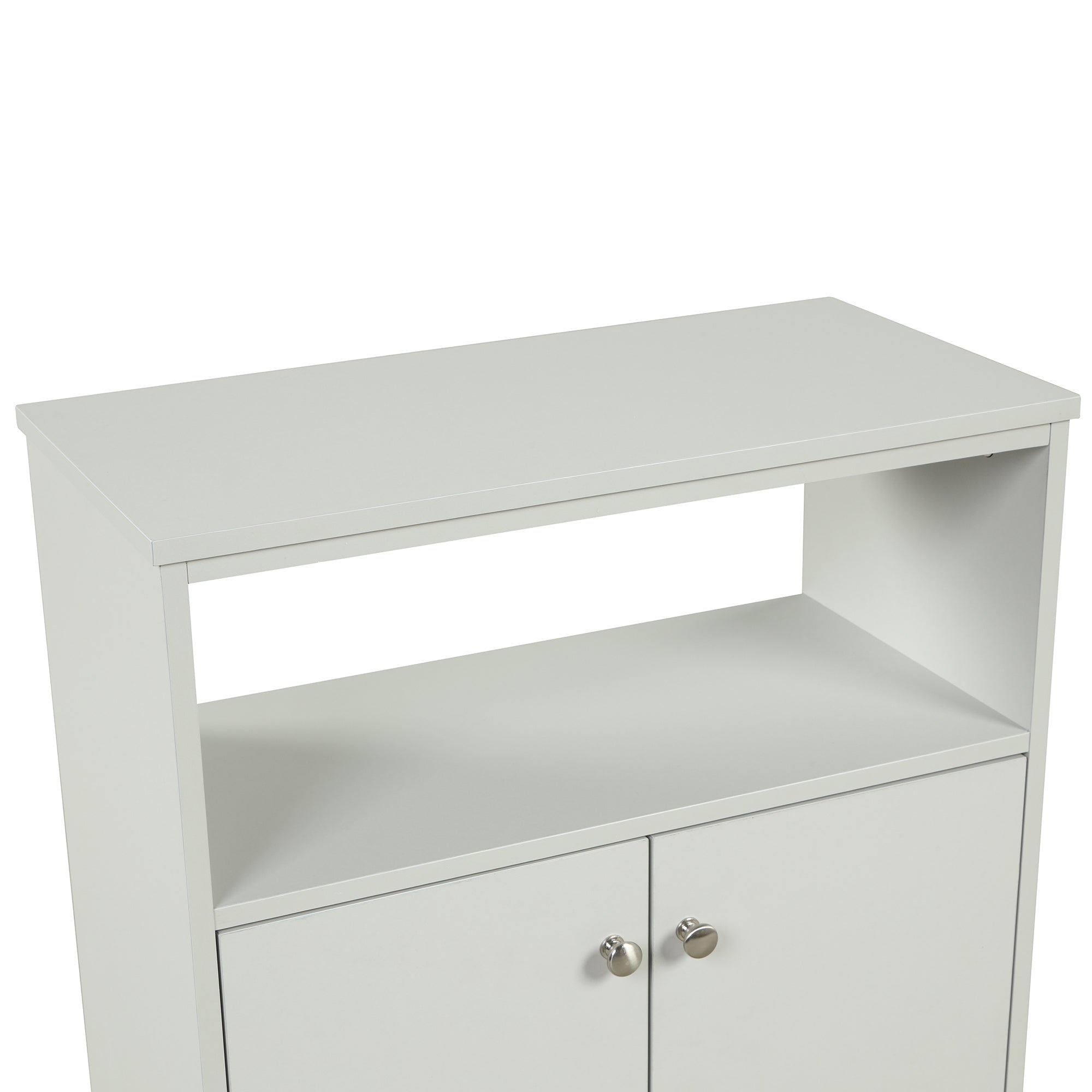 32" Wood 2-door Bathroom Cabinet with Adjustable Shelves