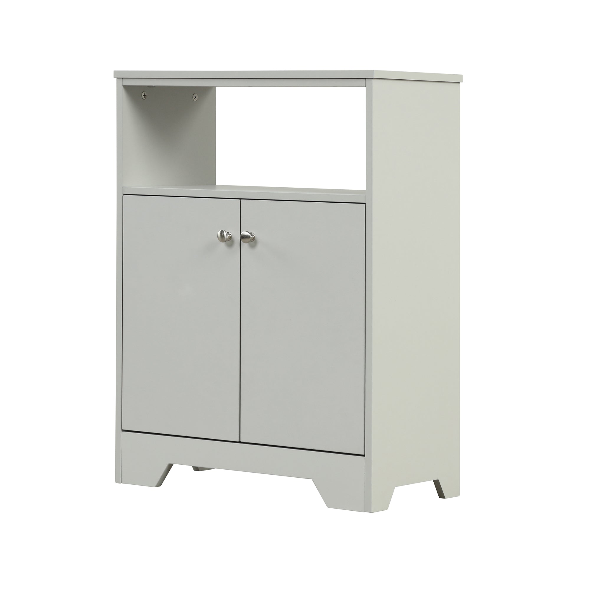 32" Wood 2-door Bathroom Cabinet with Adjustable Shelves