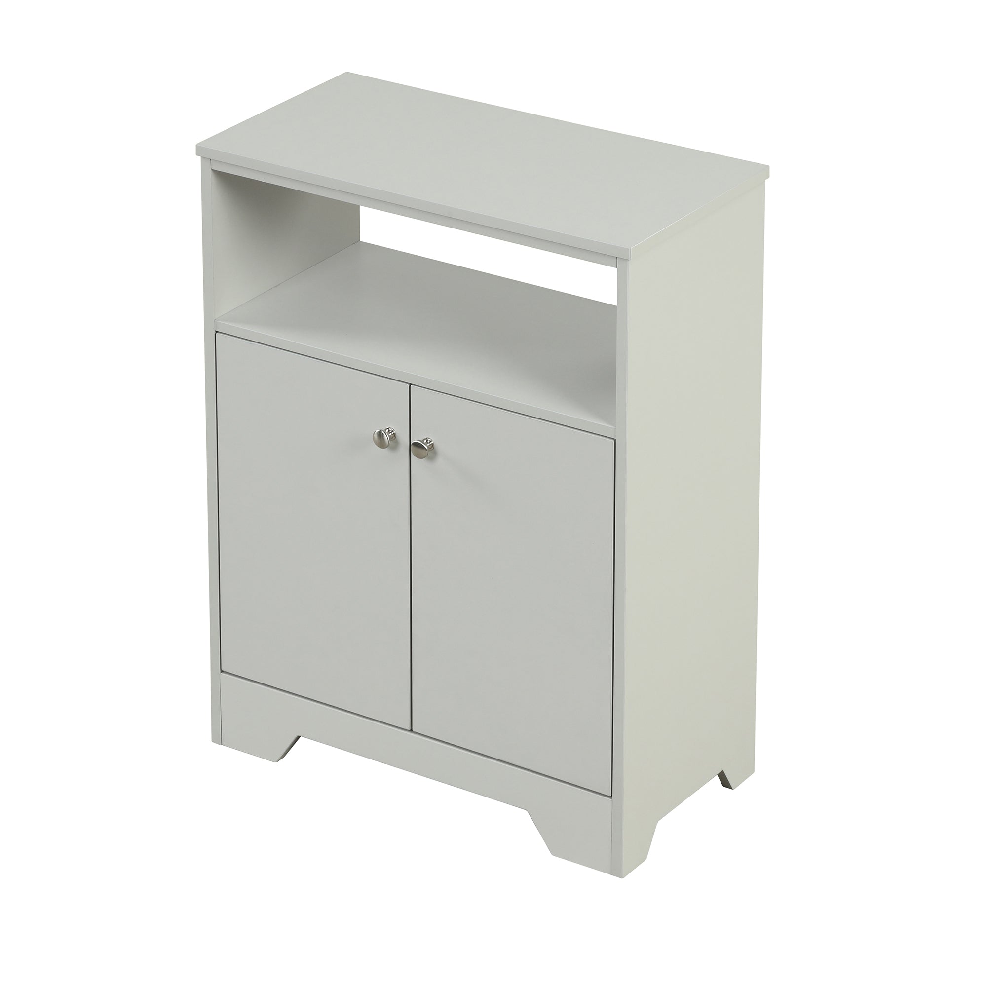 32" Wood 2-door Bathroom Cabinet with Adjustable Shelves