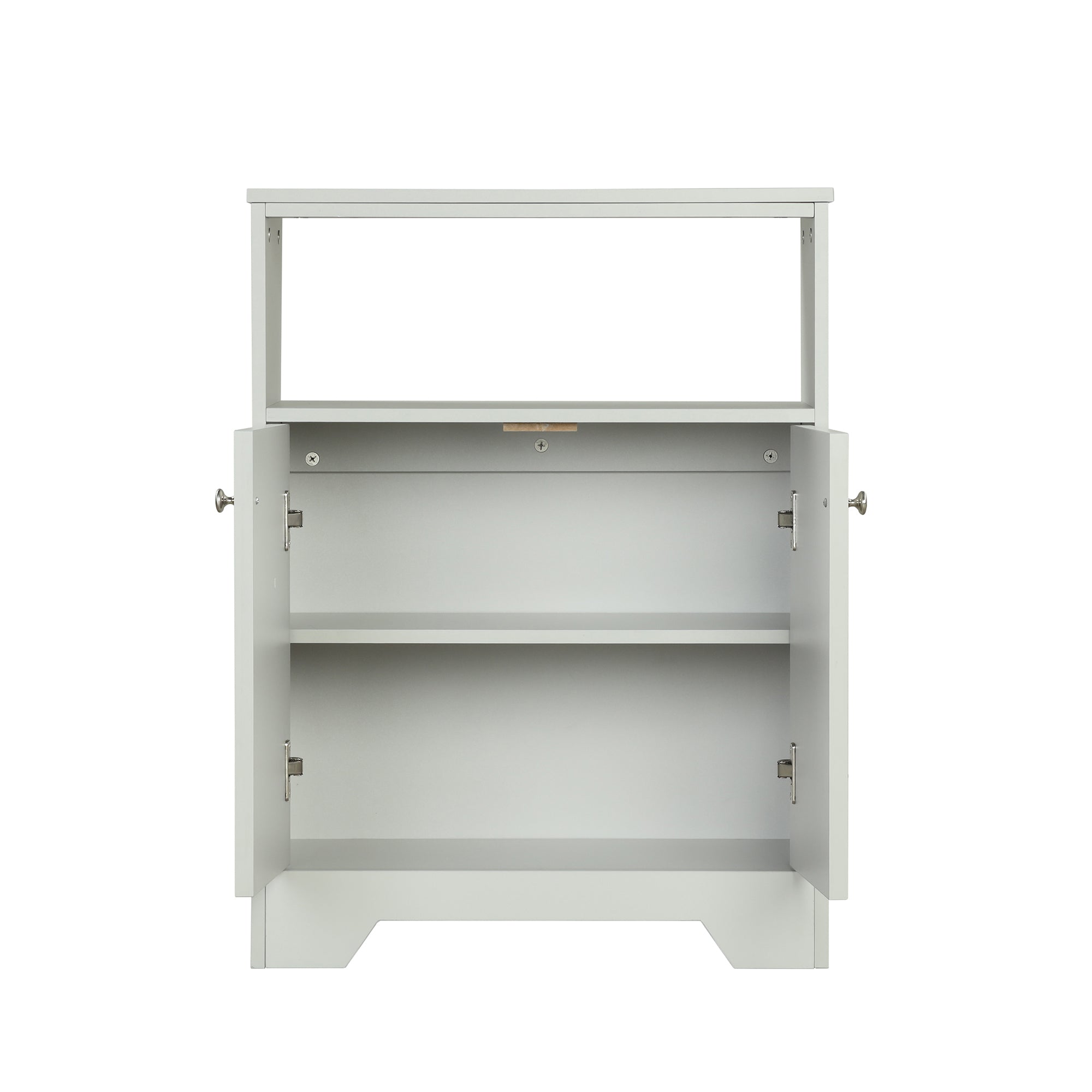 32" Wood 2-door Bathroom Cabinet with Adjustable Shelves