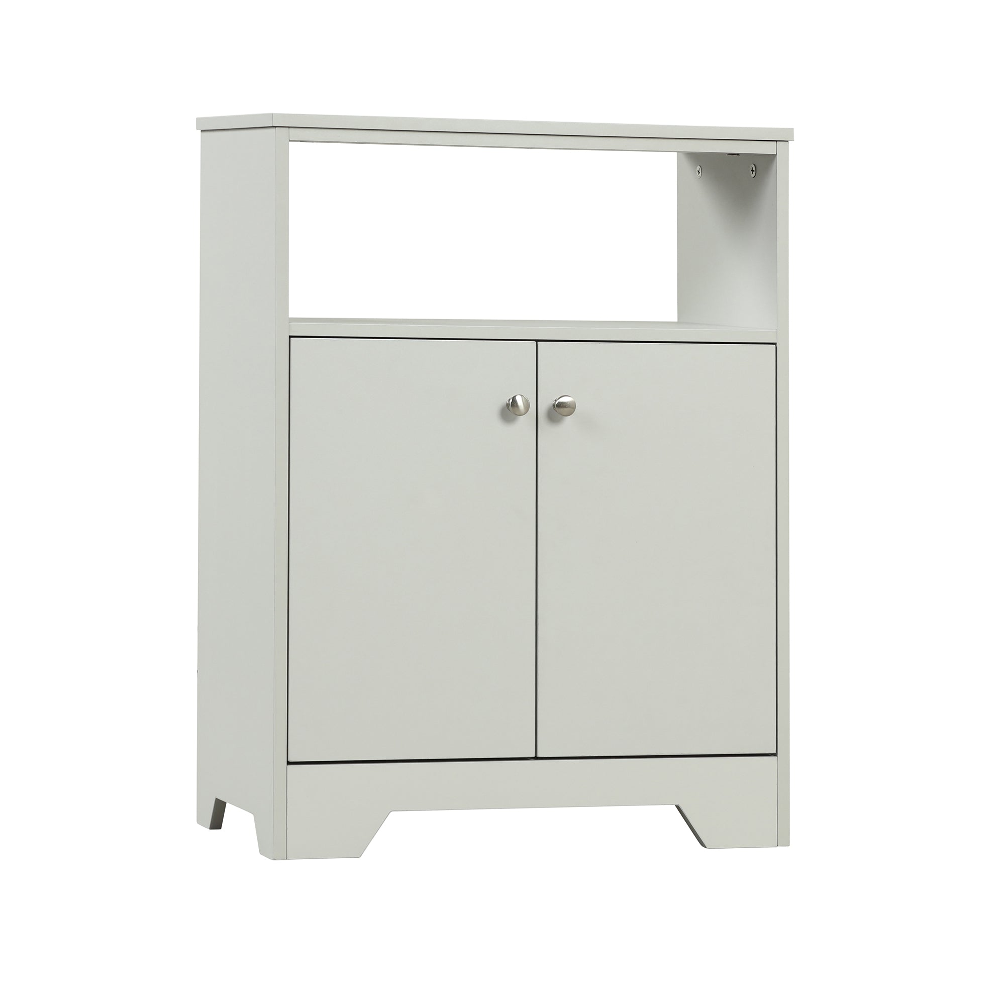 32" Wood 2-door Bathroom Cabinet with Adjustable Shelves