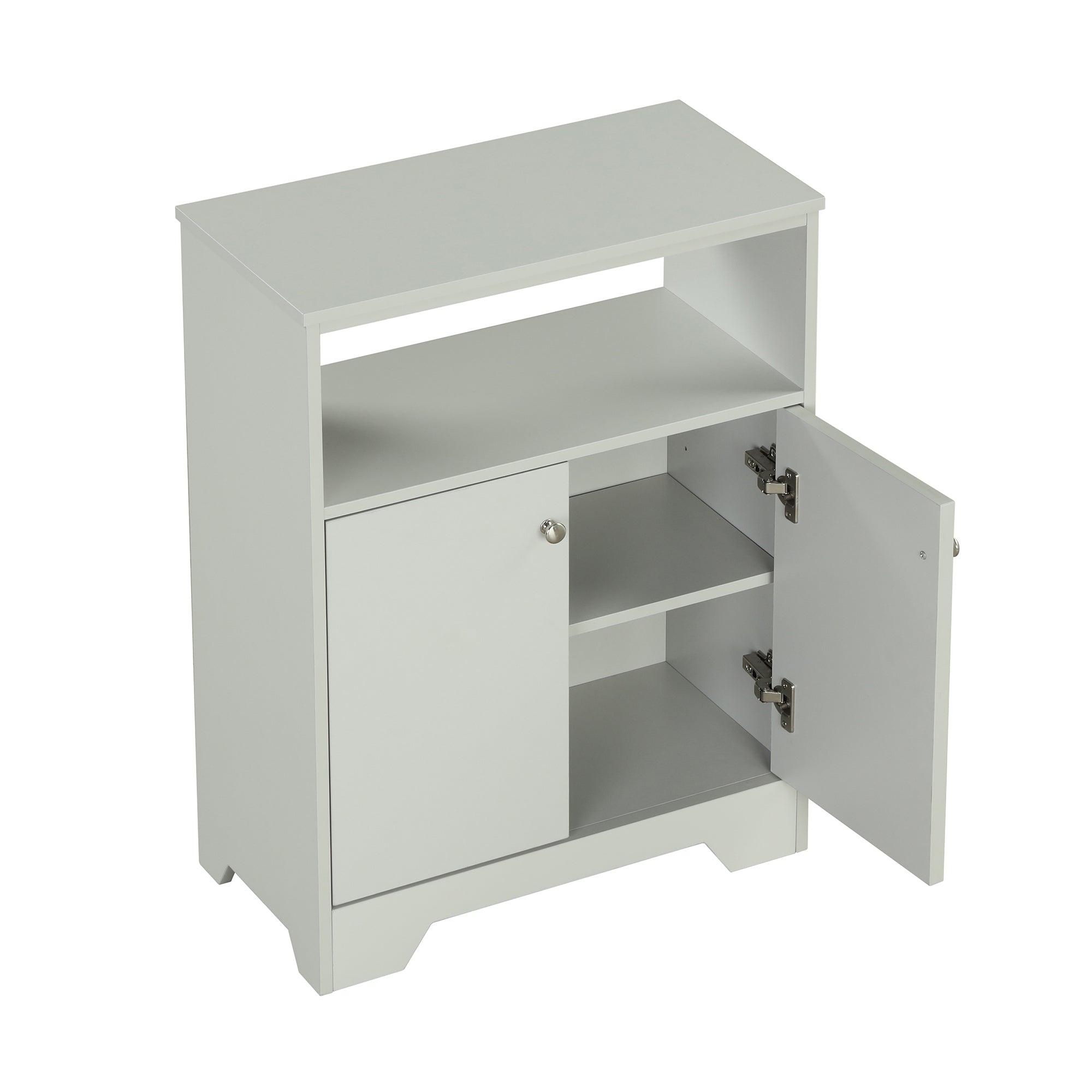 32" Wood 2-door Bathroom Cabinet with Adjustable Shelves