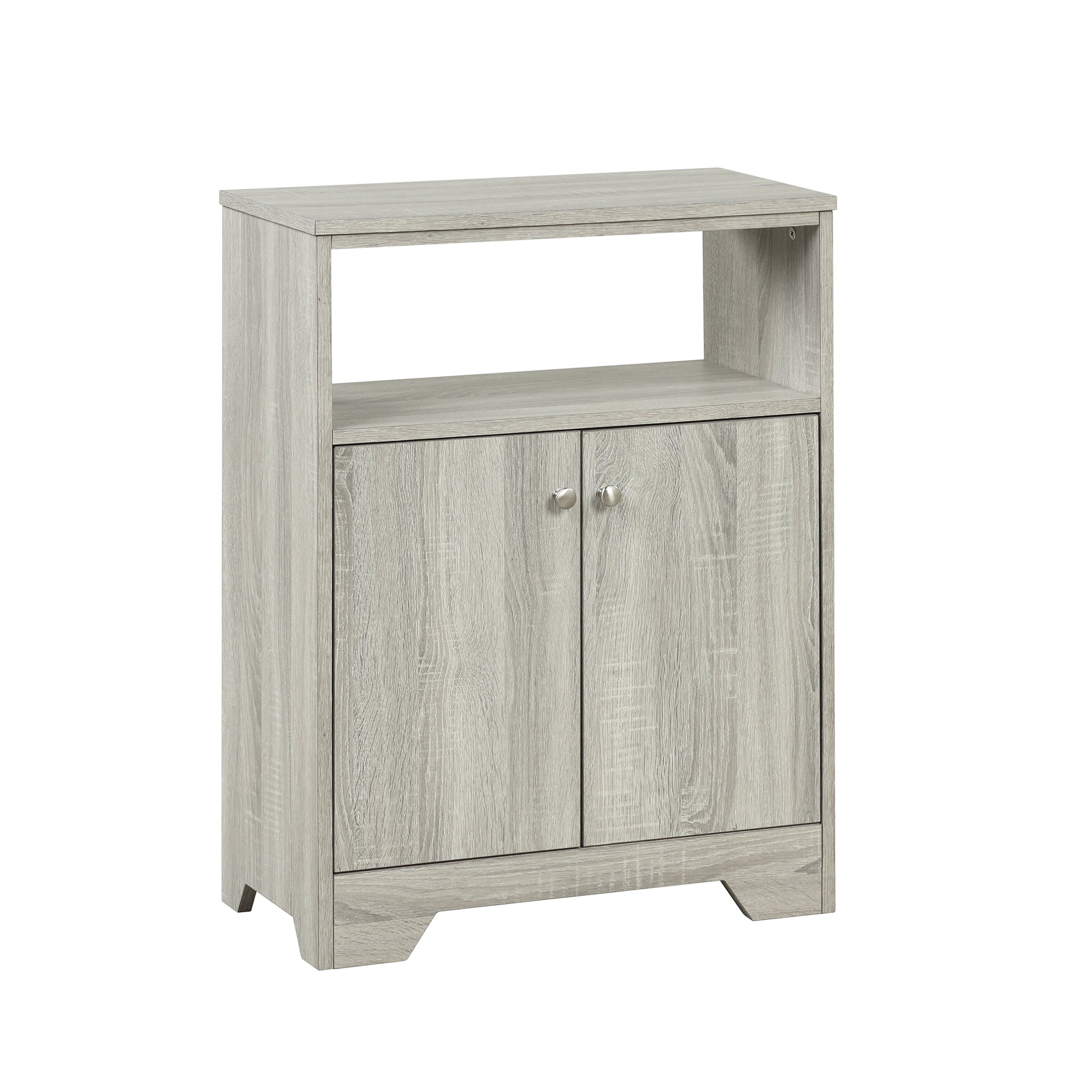 32" Wood 2-door Bathroom Cabinet with Adjustable Shelves