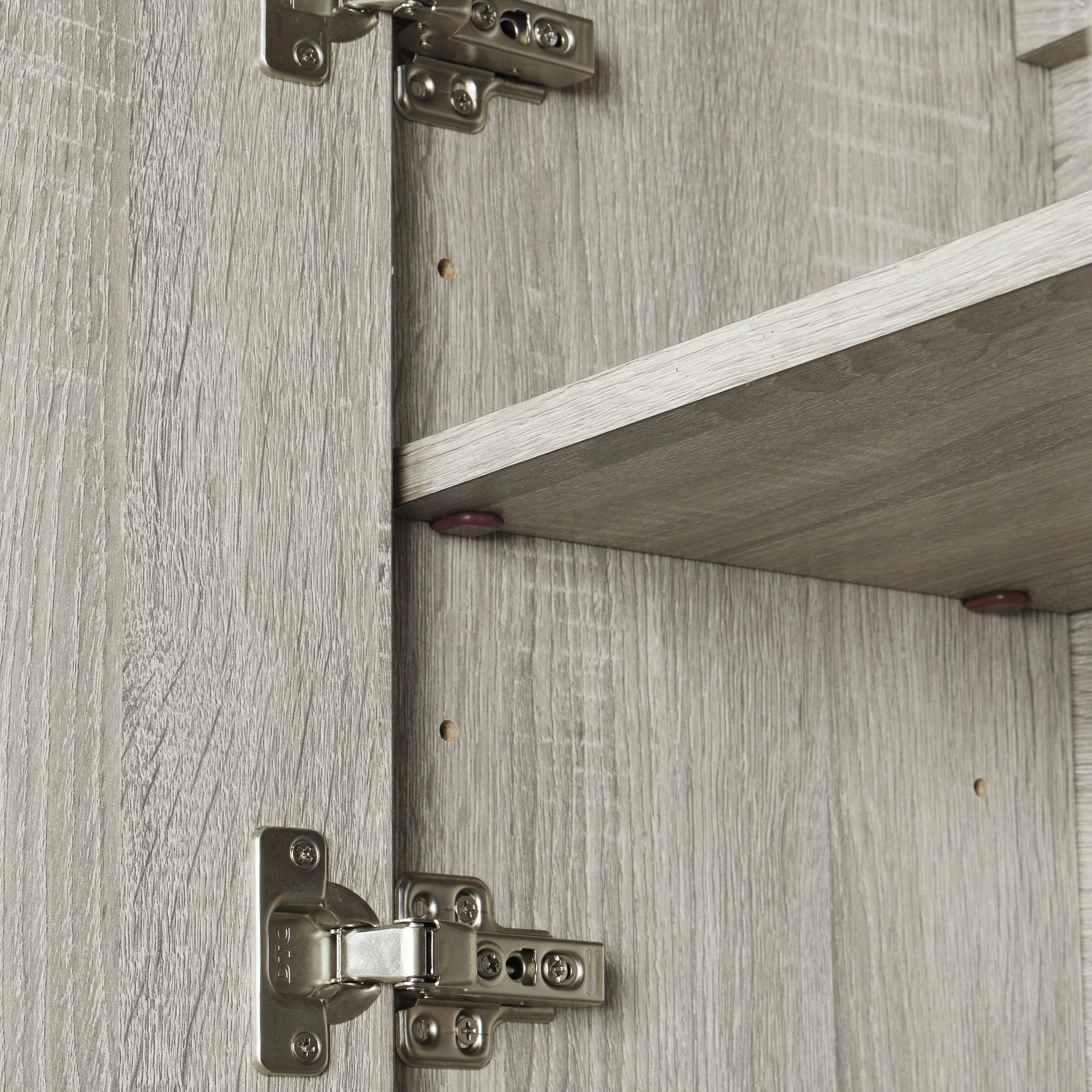 32" Wood 2-door Bathroom Cabinet with Adjustable Shelves