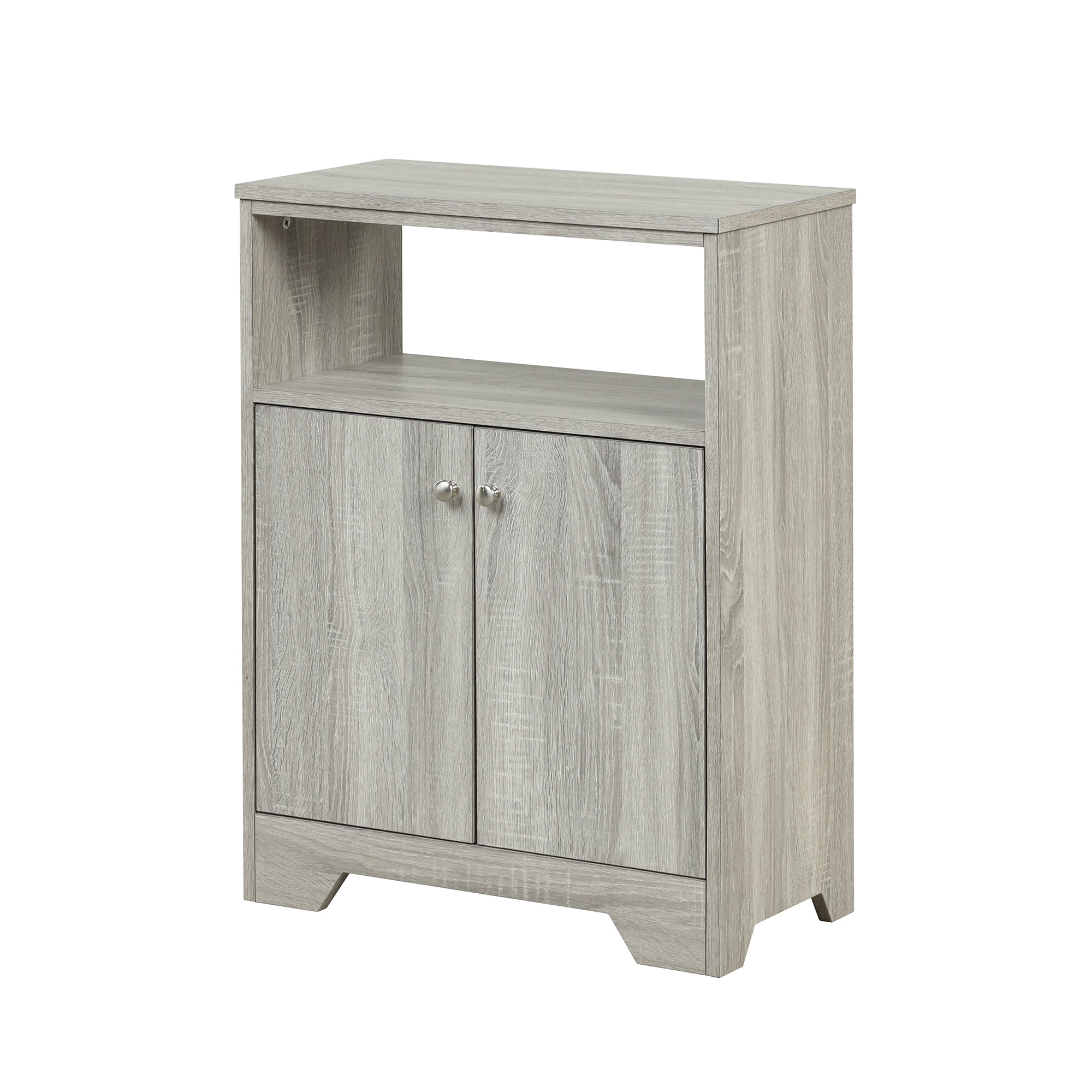 32" Wood 2-door Bathroom Cabinet with Adjustable Shelves