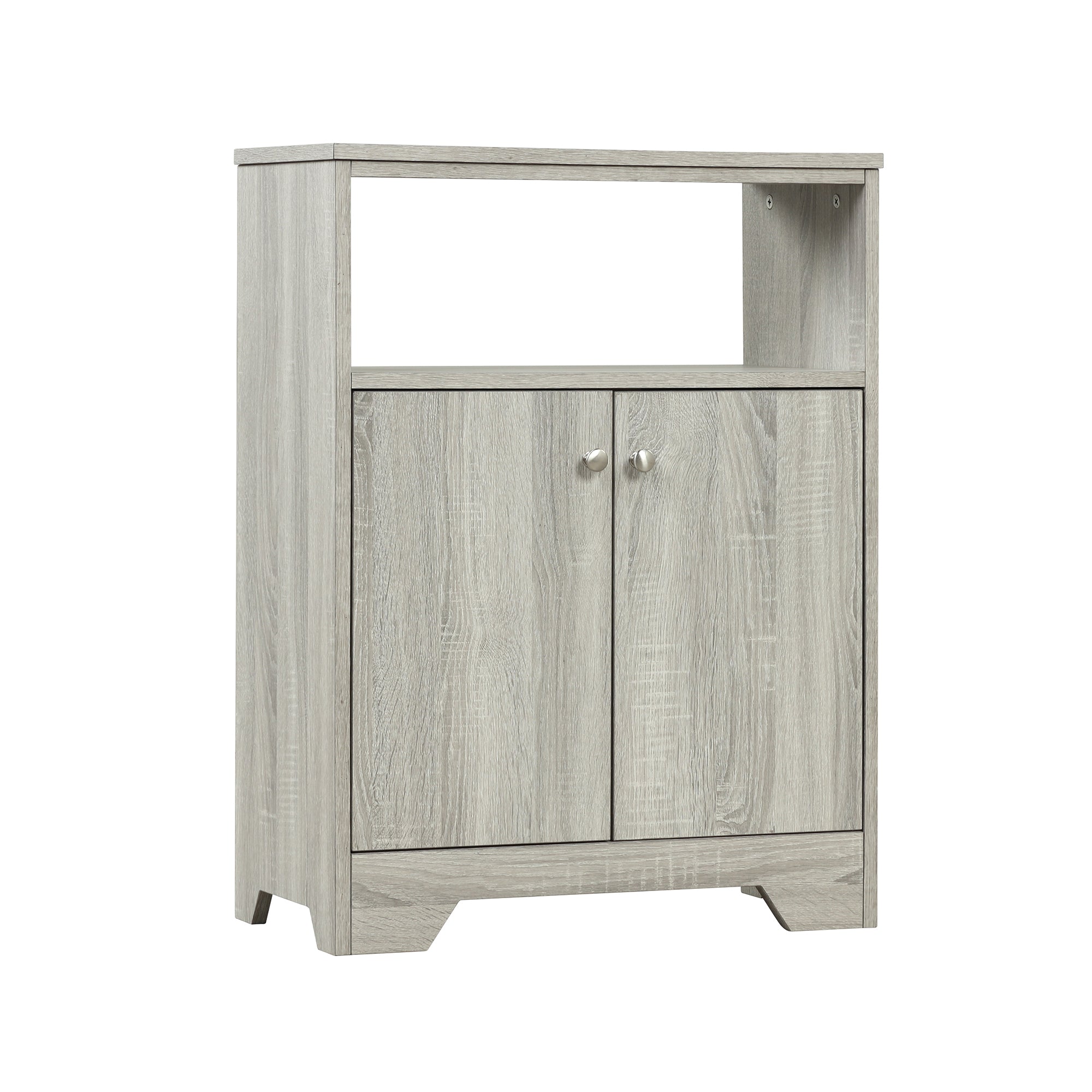 32" Wood 2-door Bathroom Cabinet with Adjustable Shelves