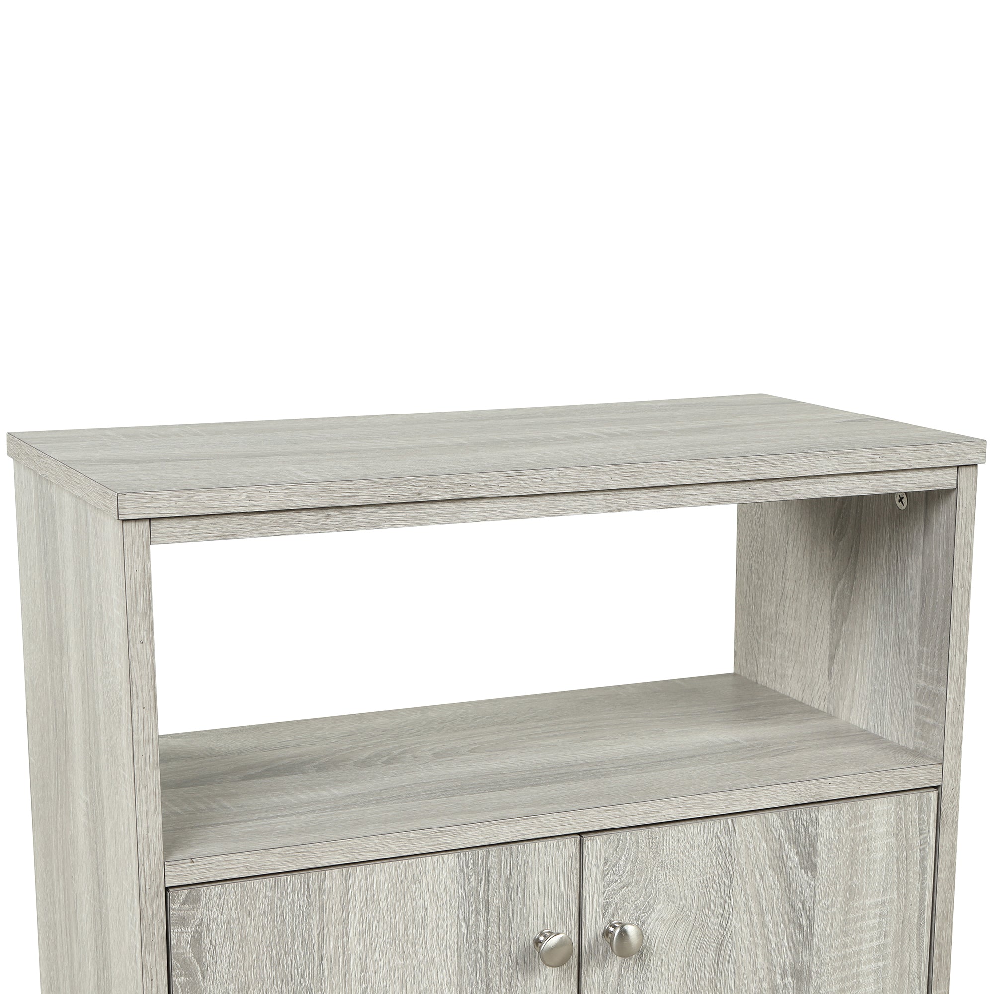 32" Wood 2-door Bathroom Cabinet with Adjustable Shelves