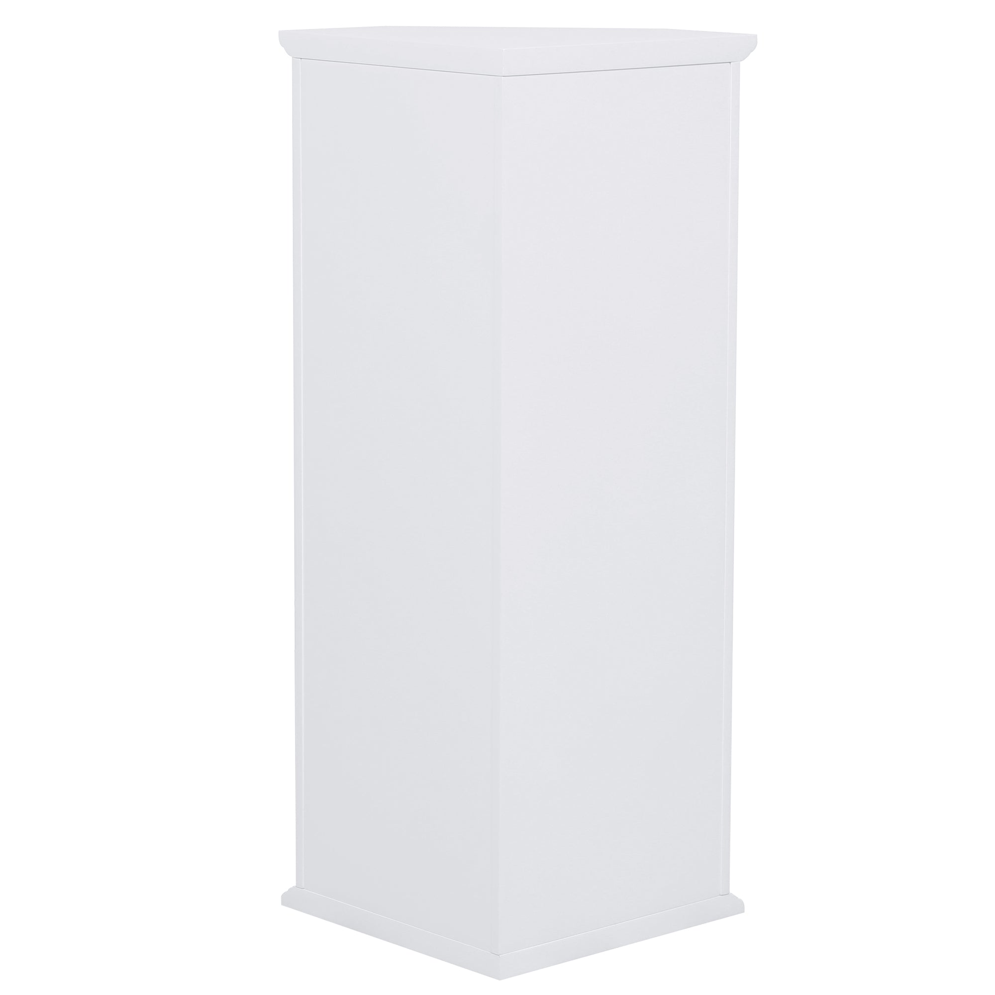 42" Wood 1-door Storage Corner Cabinet with Glass Door
