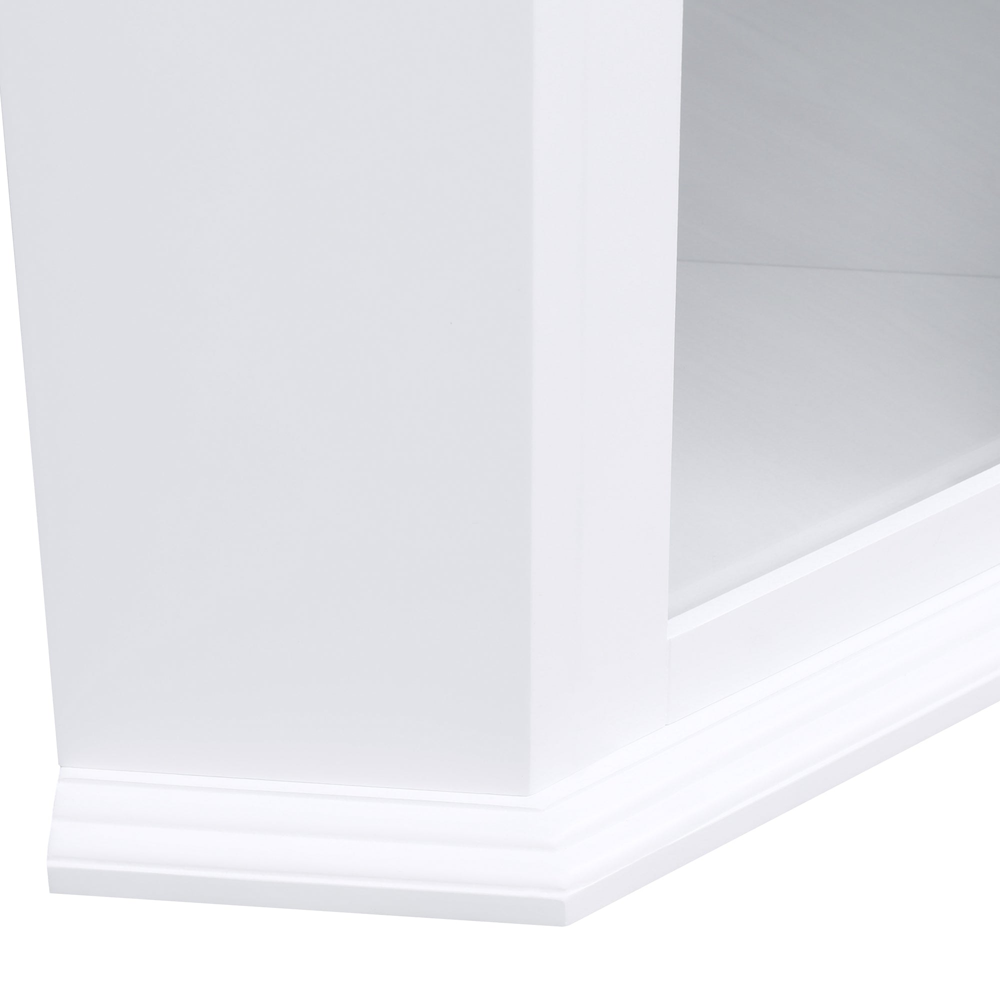 42" Wood 1-door Storage Corner Cabinet with Glass Door