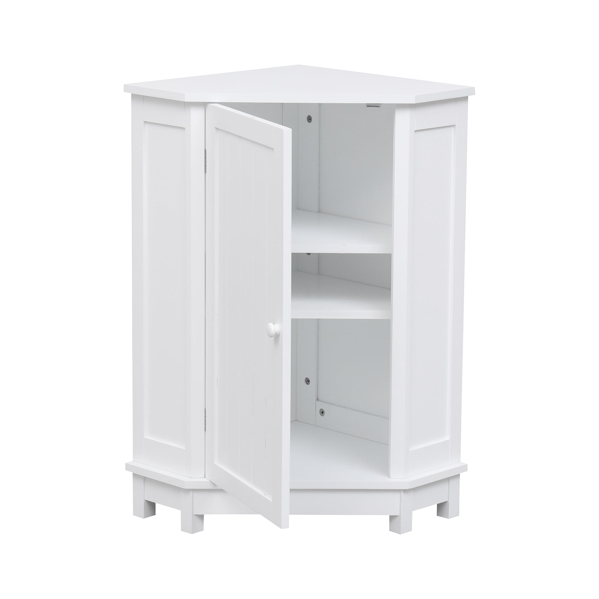 31" Wood 1-door Bathroom Cabinet with Interior Shelves