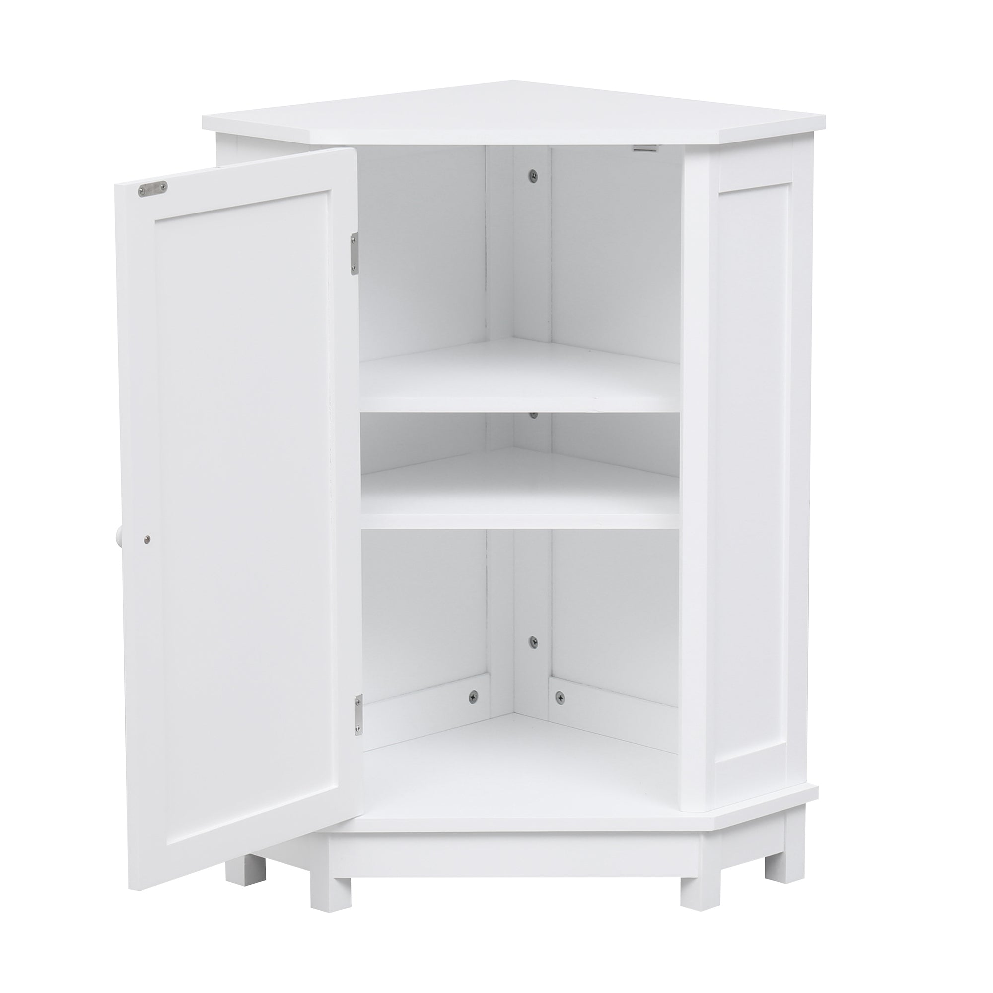 31" Wood 1-door Bathroom Cabinet with Interior Shelves