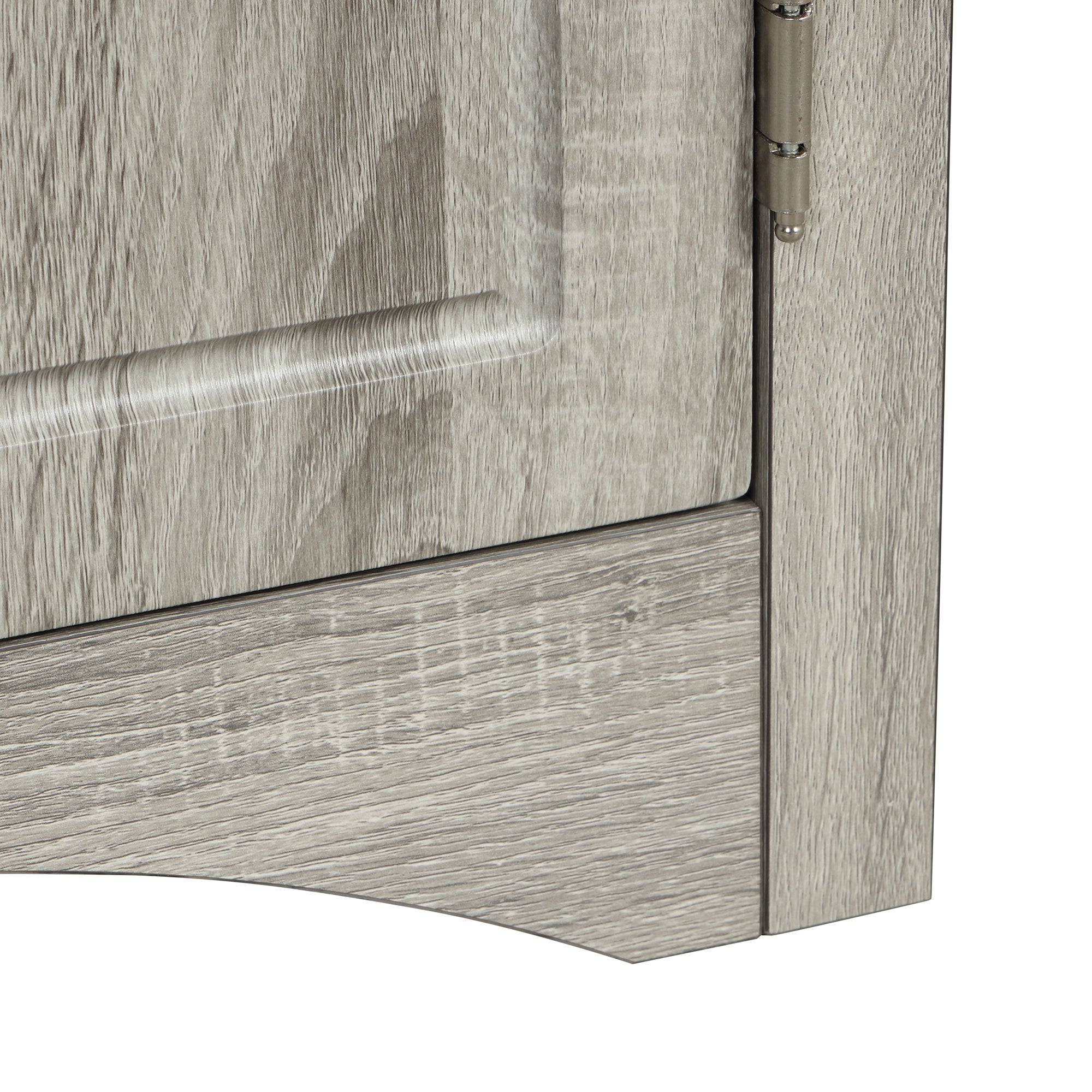 32" Wood 2-door Bathroom Corner Cabinet with Adjustable Shelves