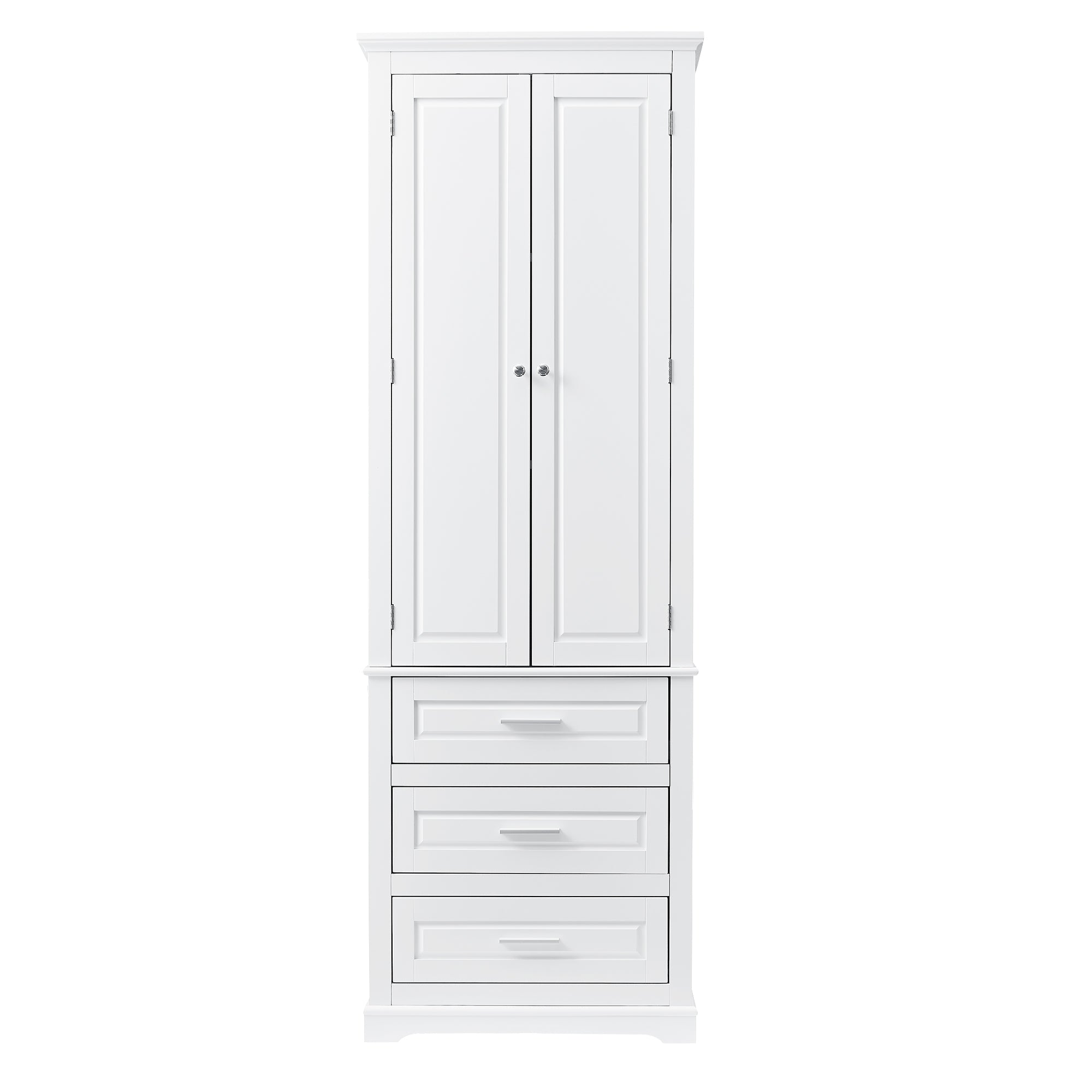 Tall Storage Cabinet with Three Drawers for Bathroom/Office