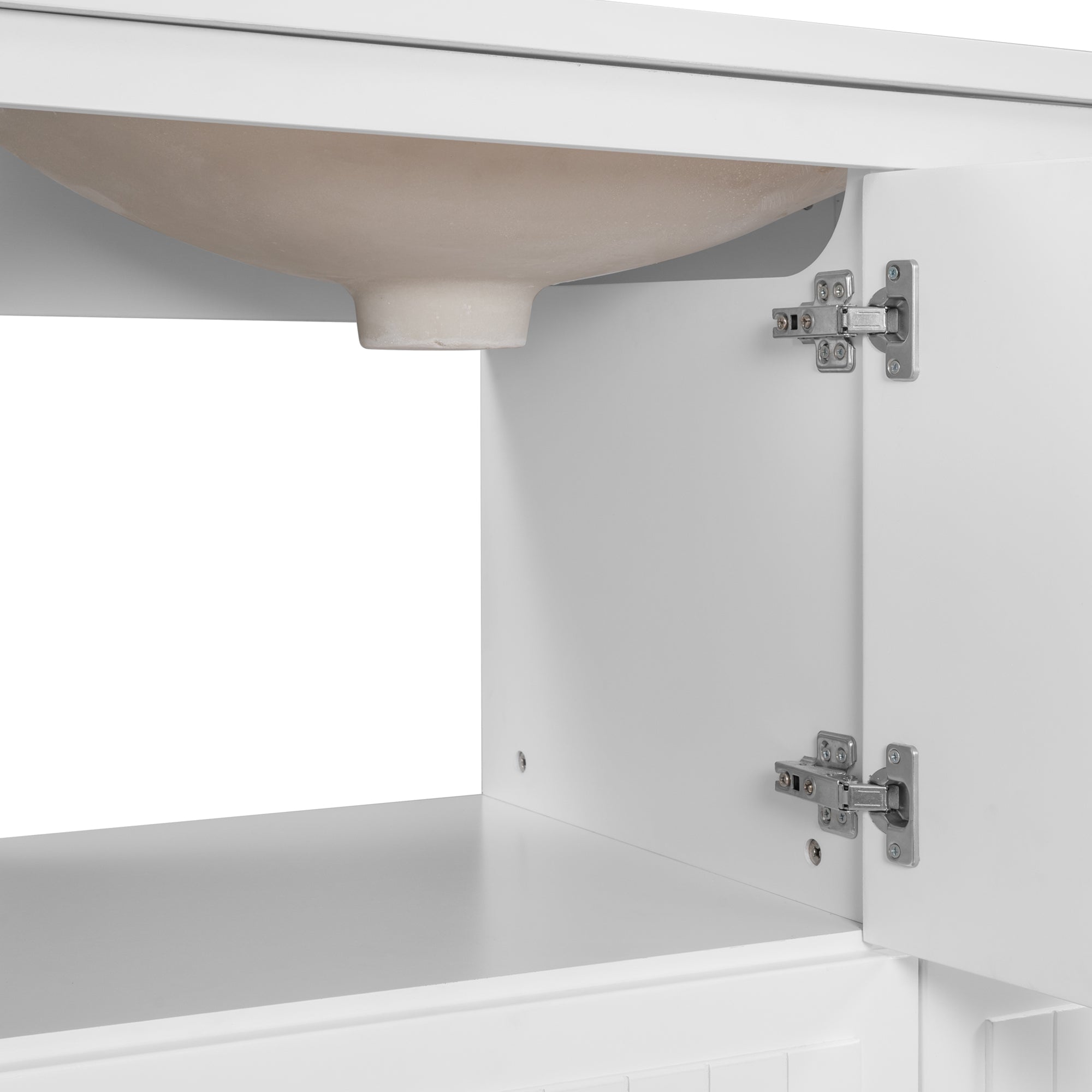 36 in. W x 18. in D. x 32 in. H Bath Vanity with White Ceramic Top