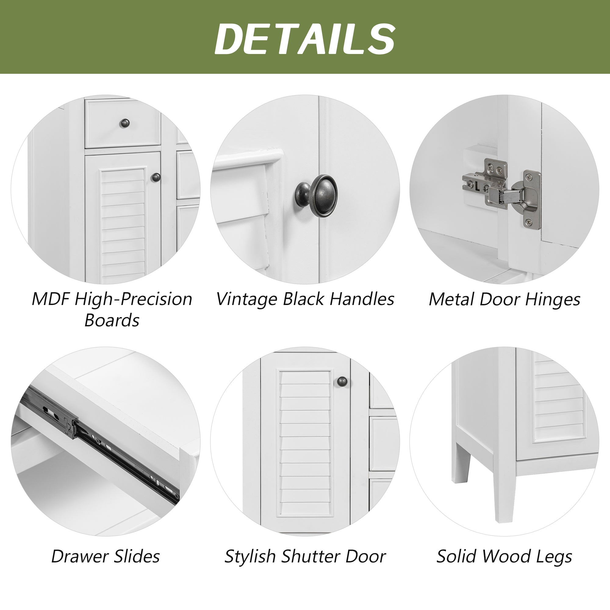 36 in. W x 18 in. D Bathroom Vanity in White with White Ceramic Sink