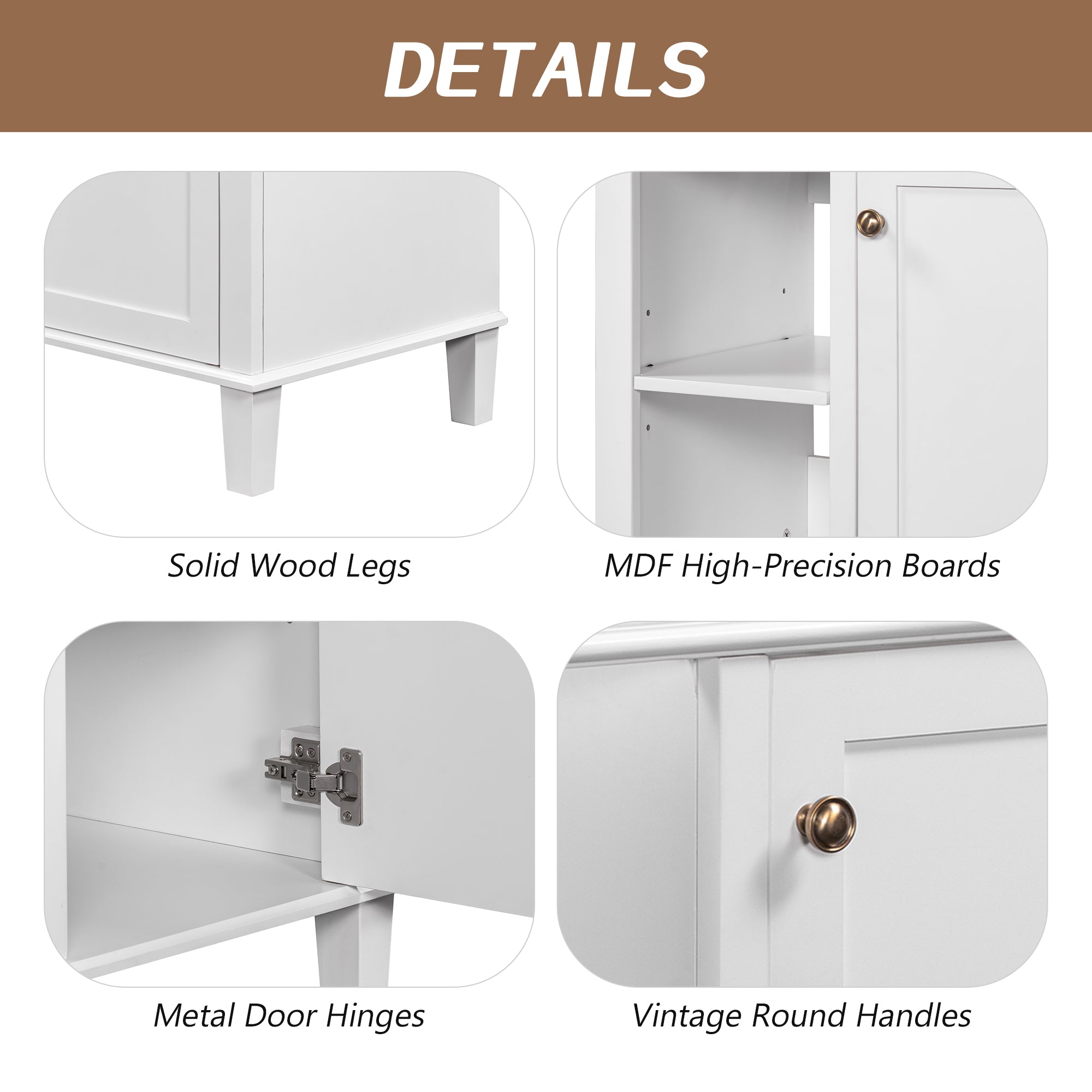 30 in. W x 18 in. D Bathroom Vanity in White with White Ceramic Sink