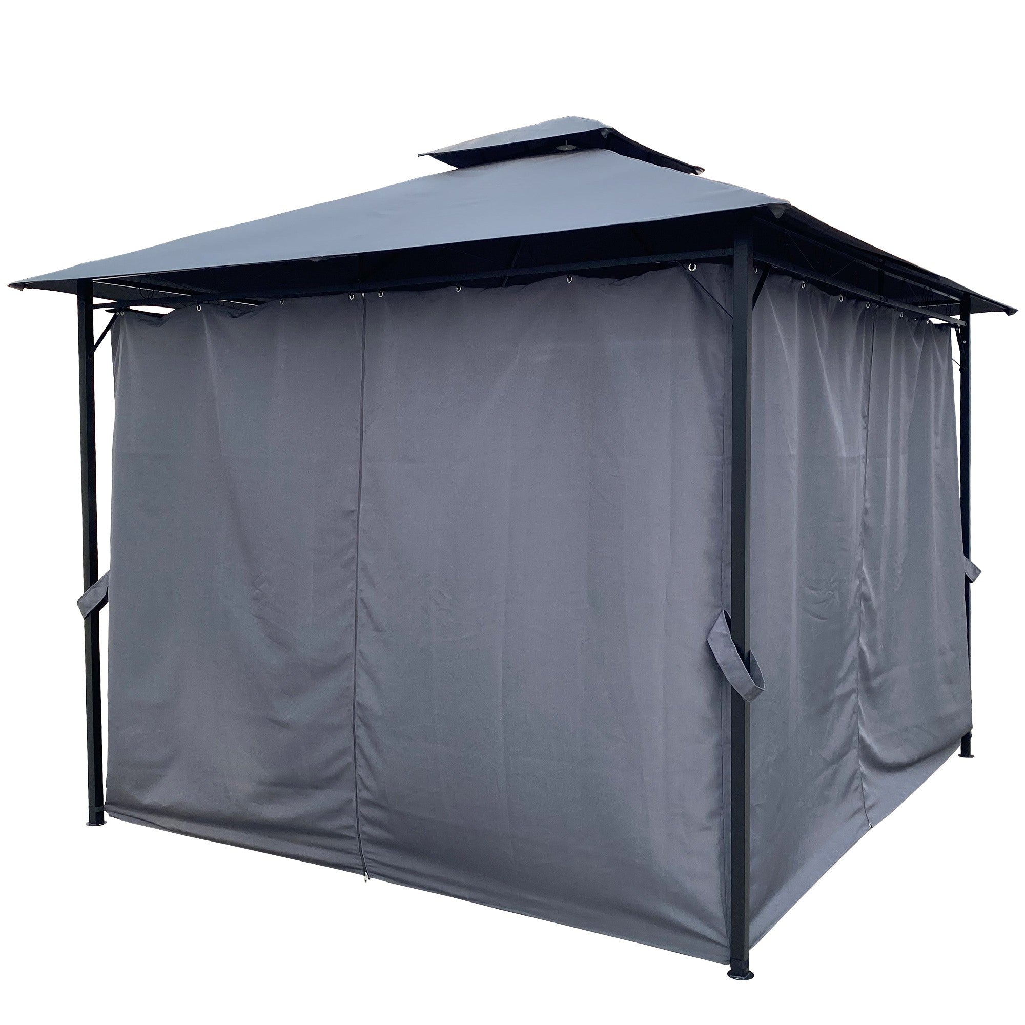 10' X 10'  Steel Polyester Soft-Top Outdoor Canopy Gazebo Patio Tent