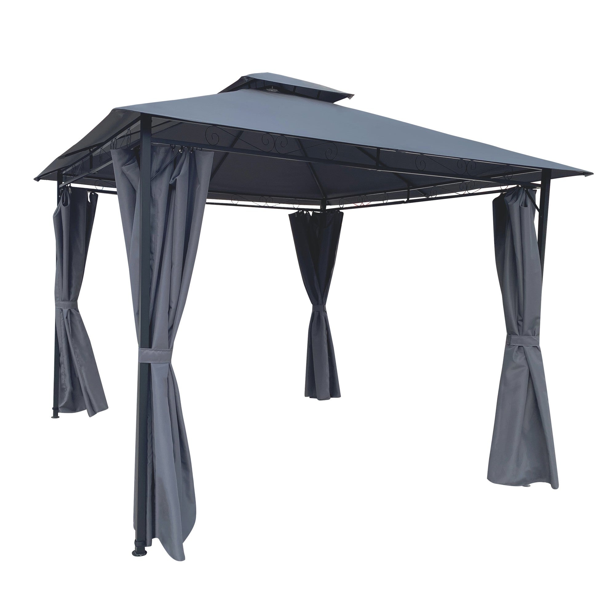 10' X 10'  Steel Polyester Soft-Top Outdoor Canopy Gazebo Patio Tent