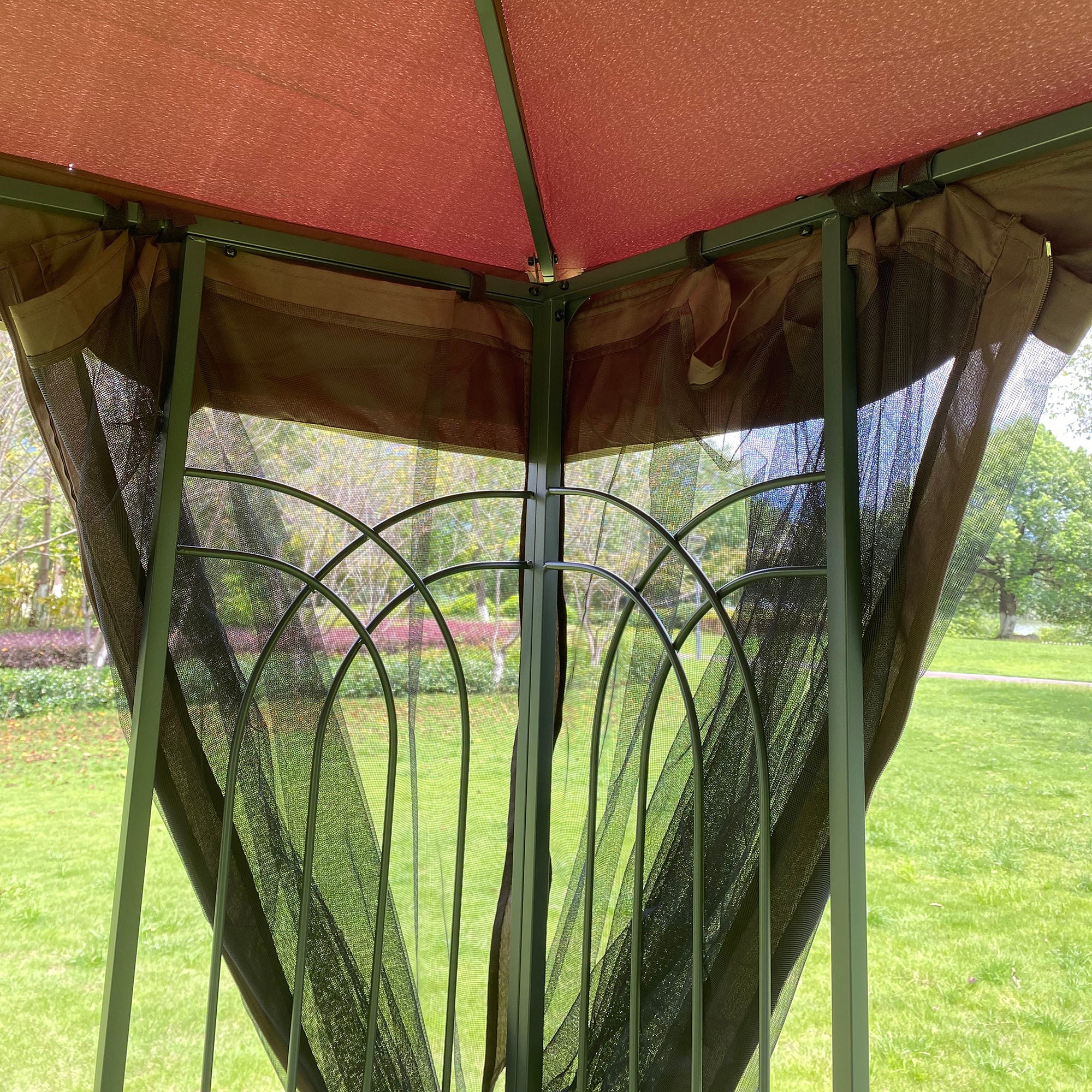 13' X 10 ' Polyester Soft-Top Outdoor Patio Gazebo Canopy Tent