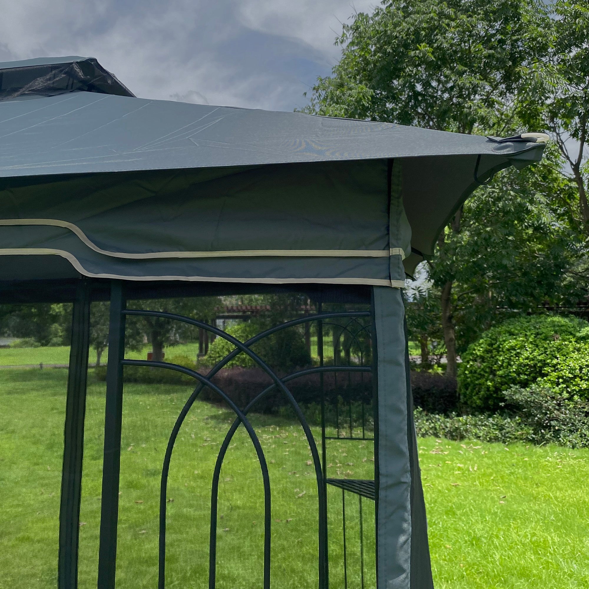 13' X 10 ' Polyester Soft-Top Outdoor Patio Gazebo Canopy Tent