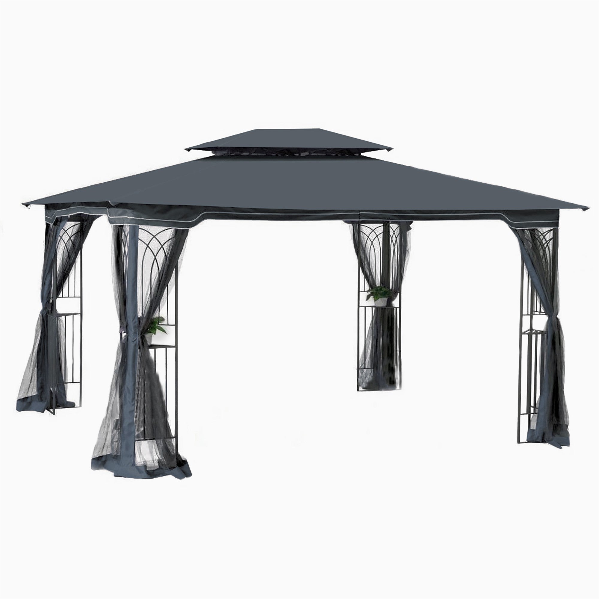 13' X 10 ' Polyester Soft-Top Outdoor Patio Gazebo Canopy Tent