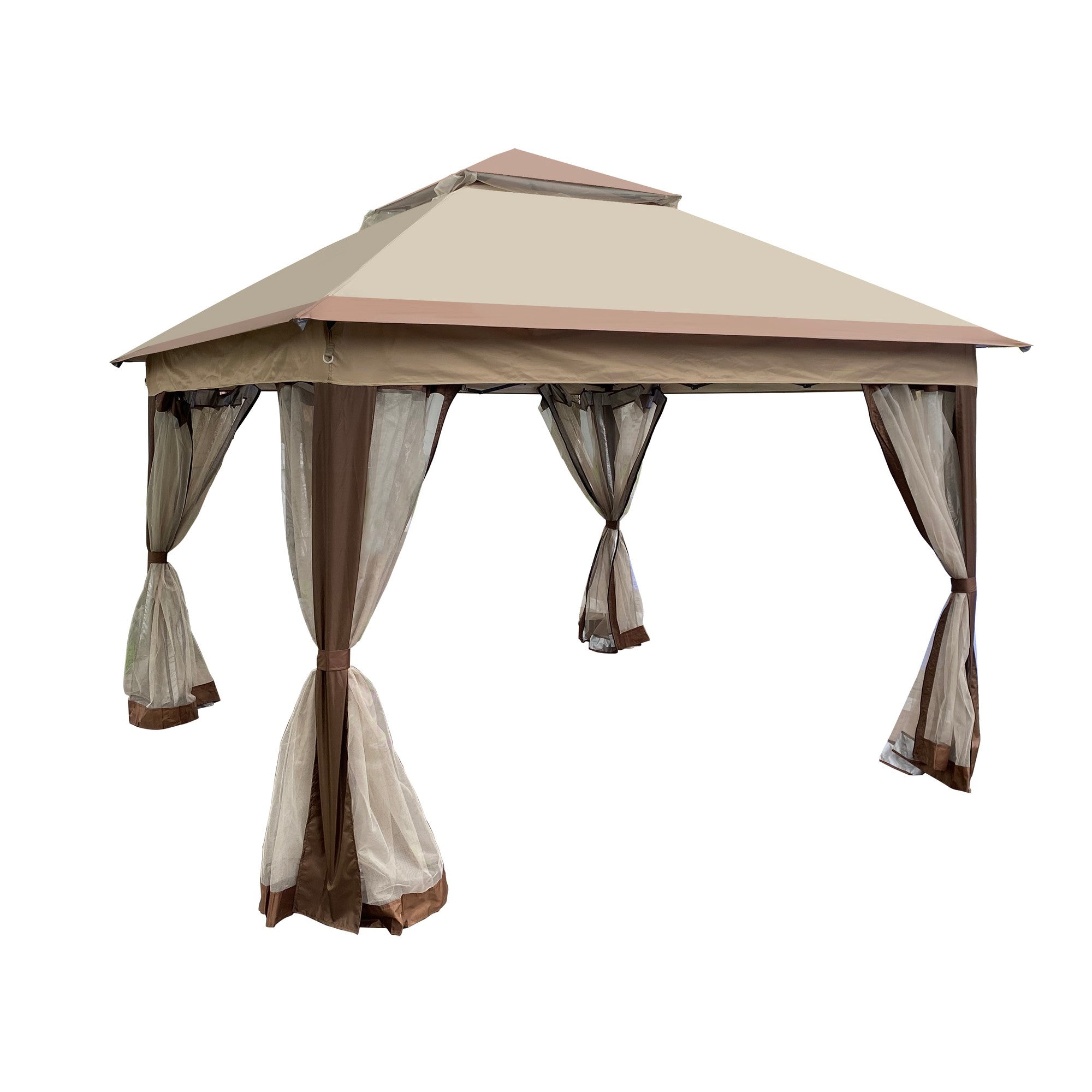 11' X 11 ' Steel Polyester Soft-Top Outdoor Pop-Up Gazebo Canopy